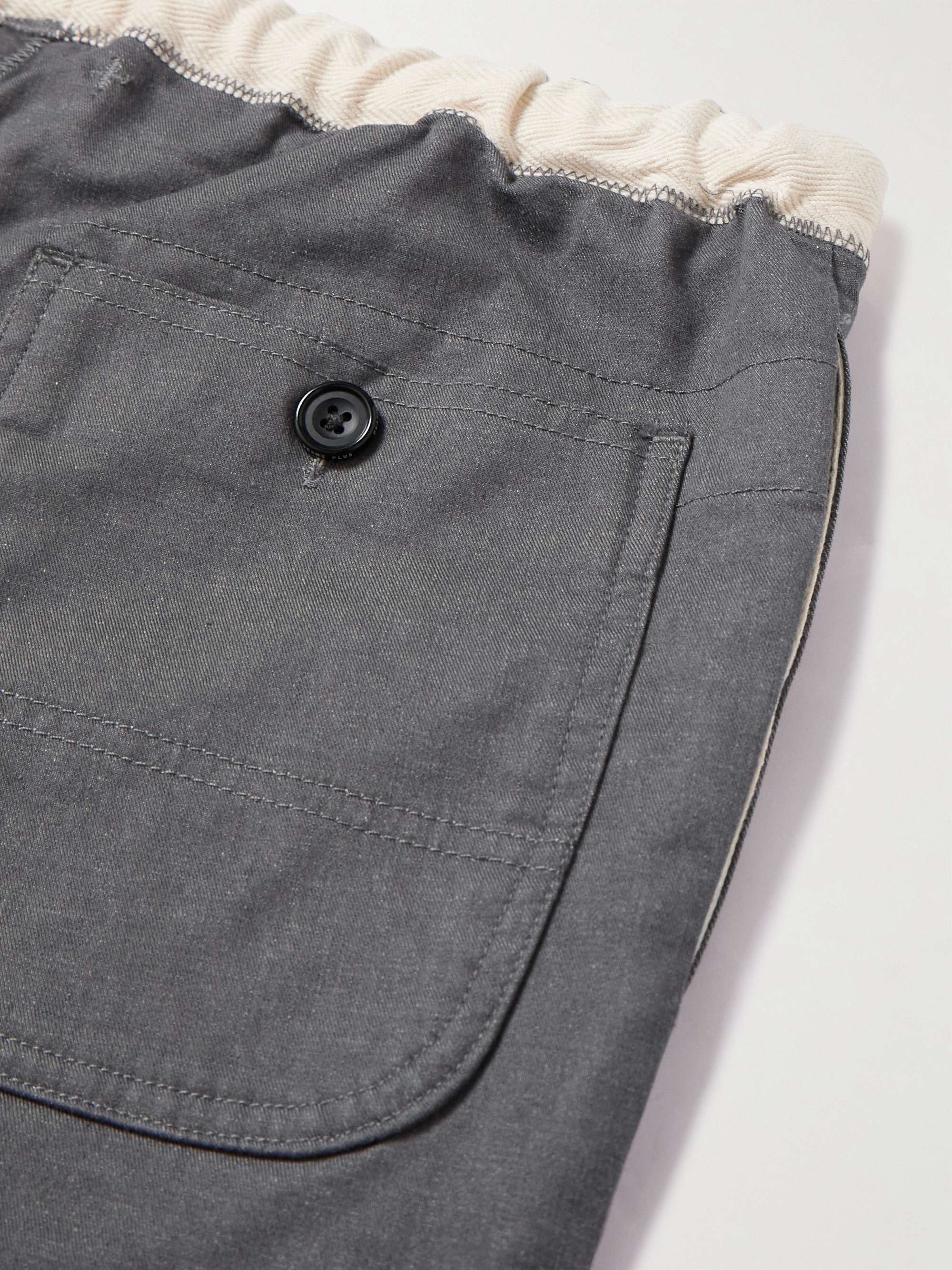 BEAMS PLUS Gym Tapered Stretch-Cotton Twill Drawstring Trousers
