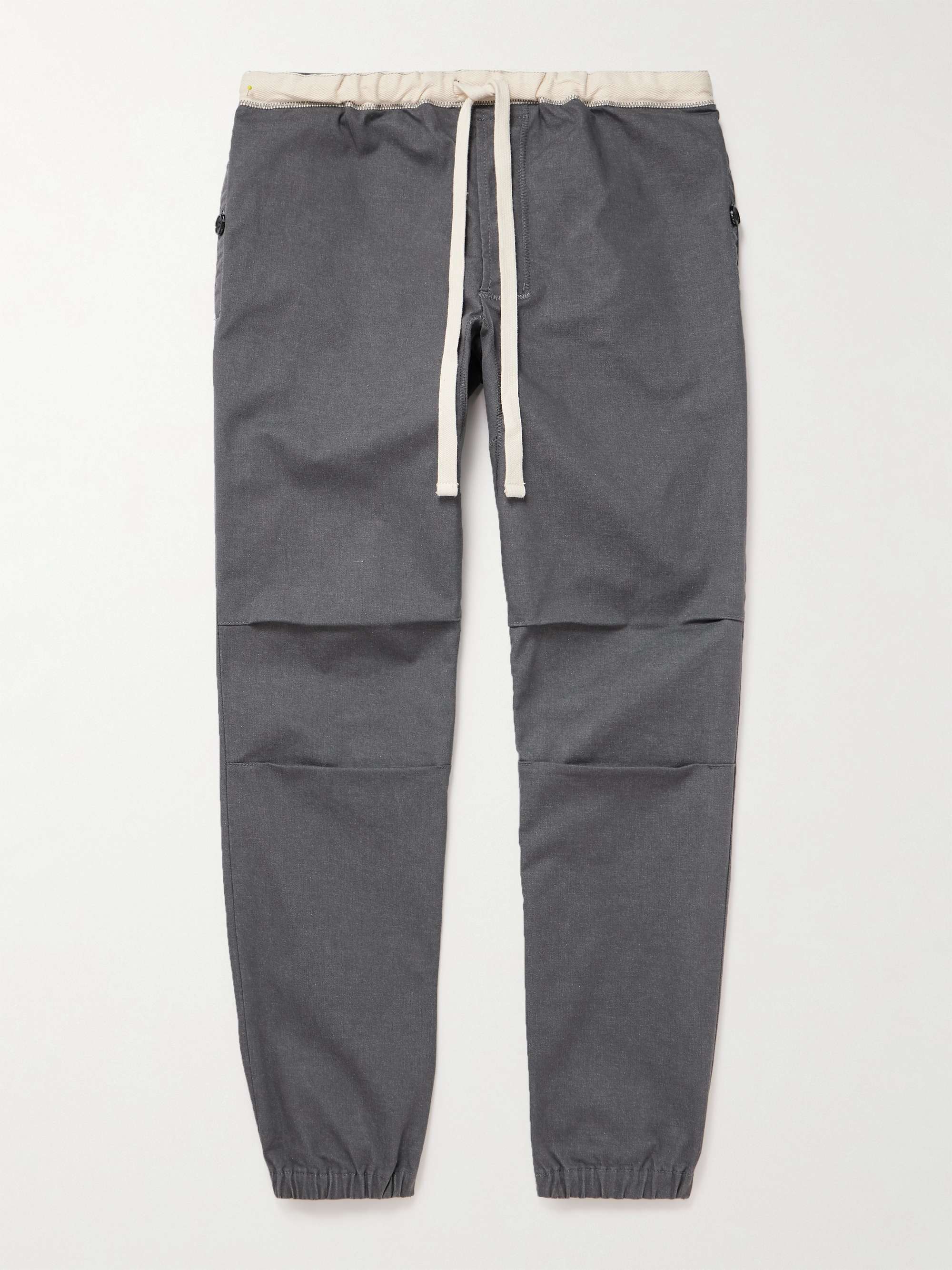 BEAMS PLUS Gym Tapered Stretch-Cotton Twill Drawstring Trousers