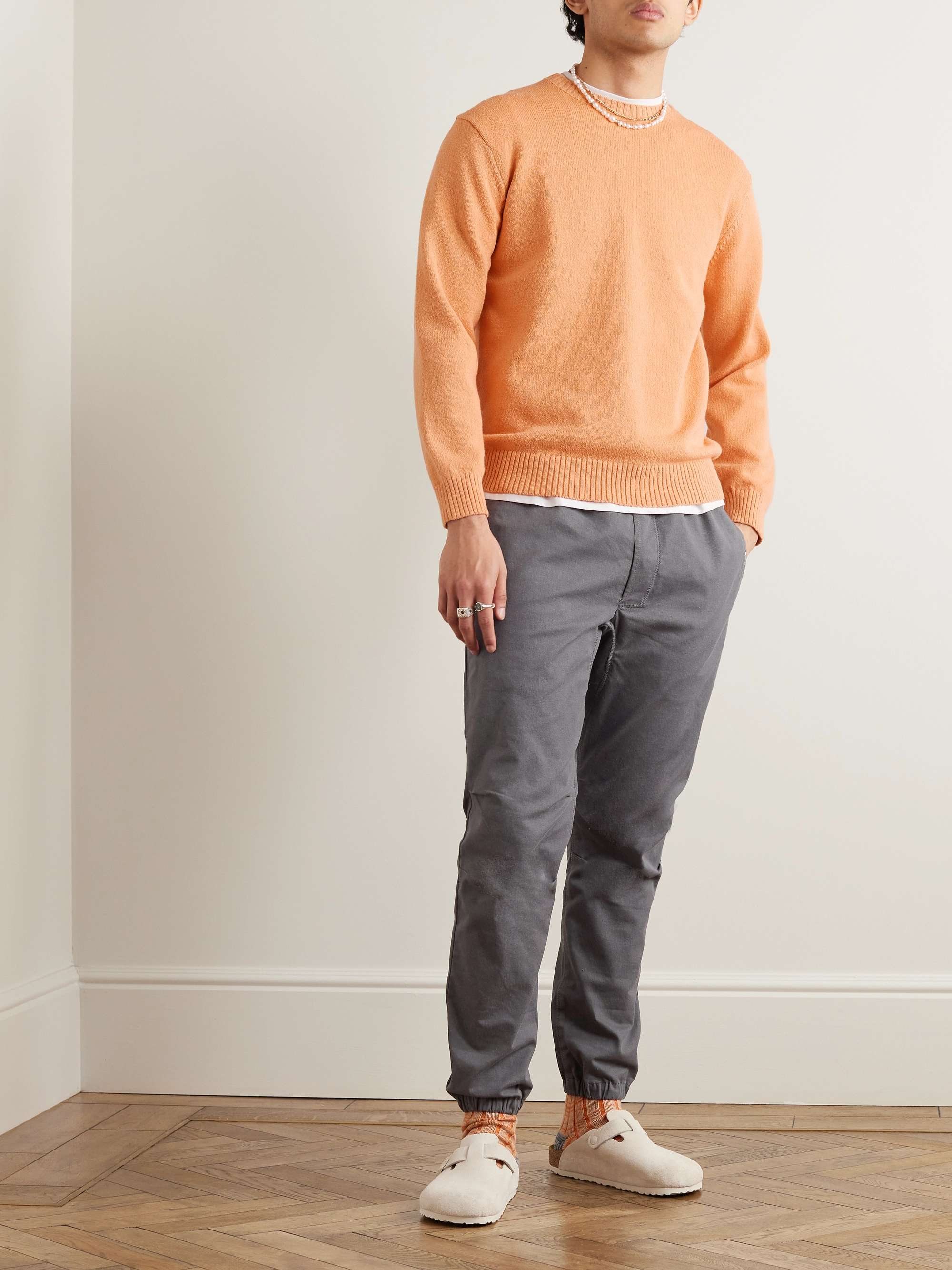 BEAMS PLUS Gym Tapered Stretch-Cotton Twill Drawstring Trousers
