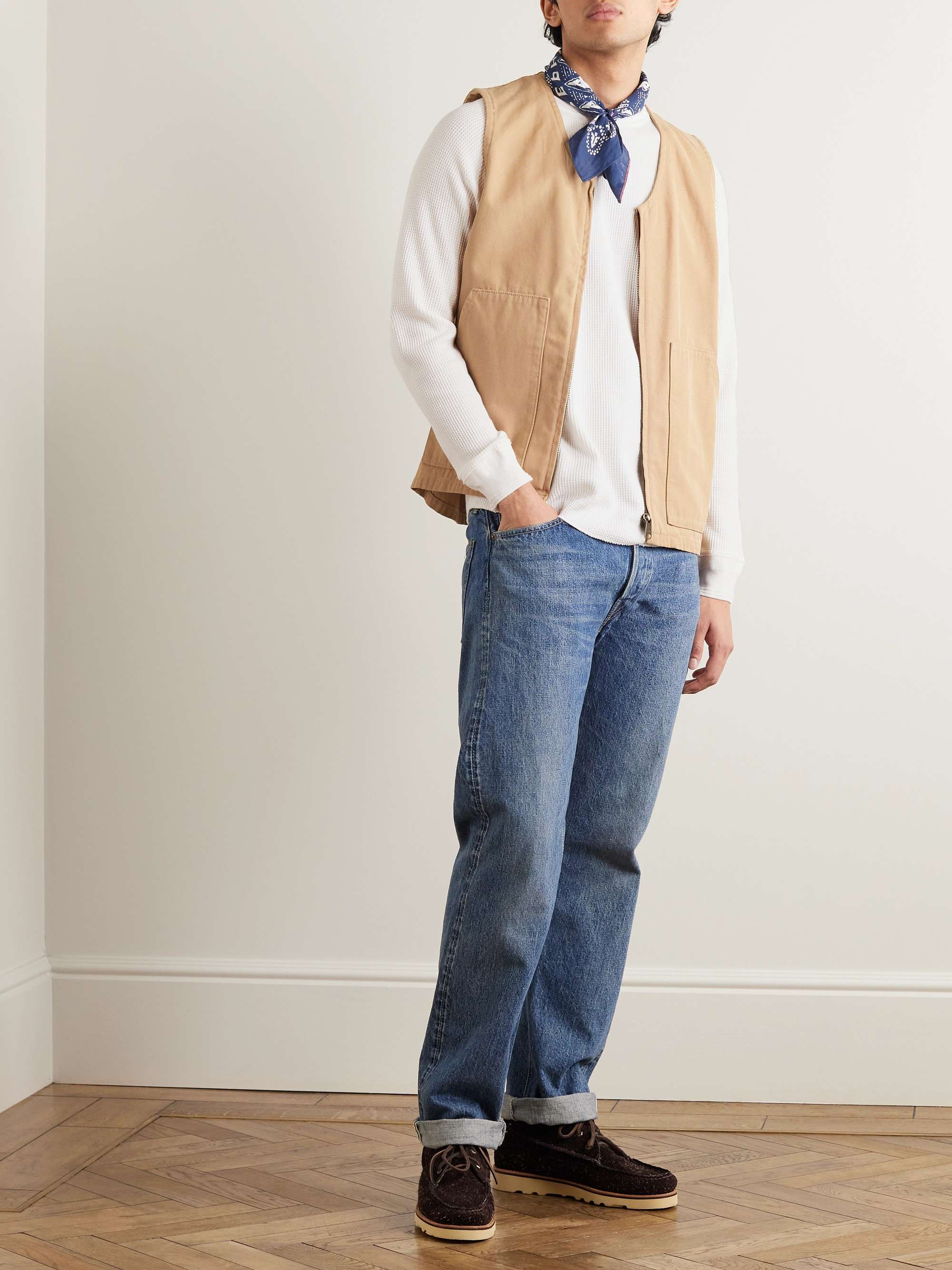 BEAMS PLUS Slim-Fit Waffle-Knit Cotton T-Shirt