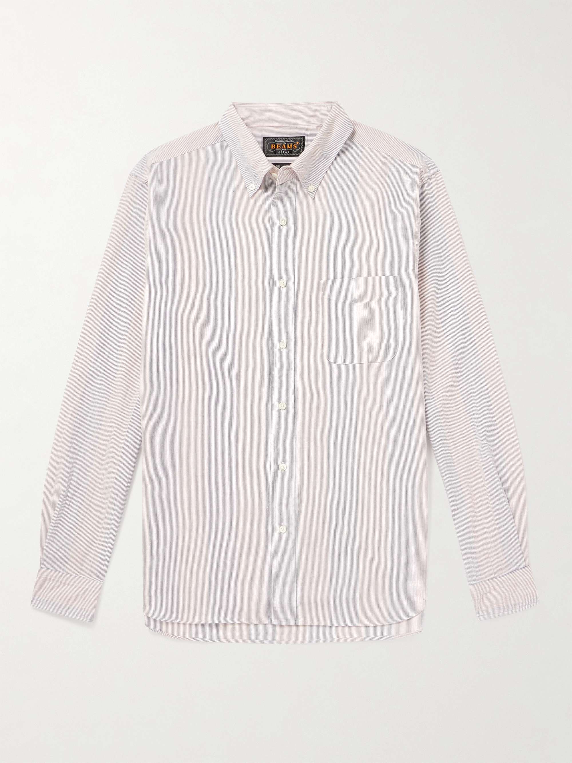 BEAMS PLUS Striped Cotton-Twill Shirt for Men | MR PORTER