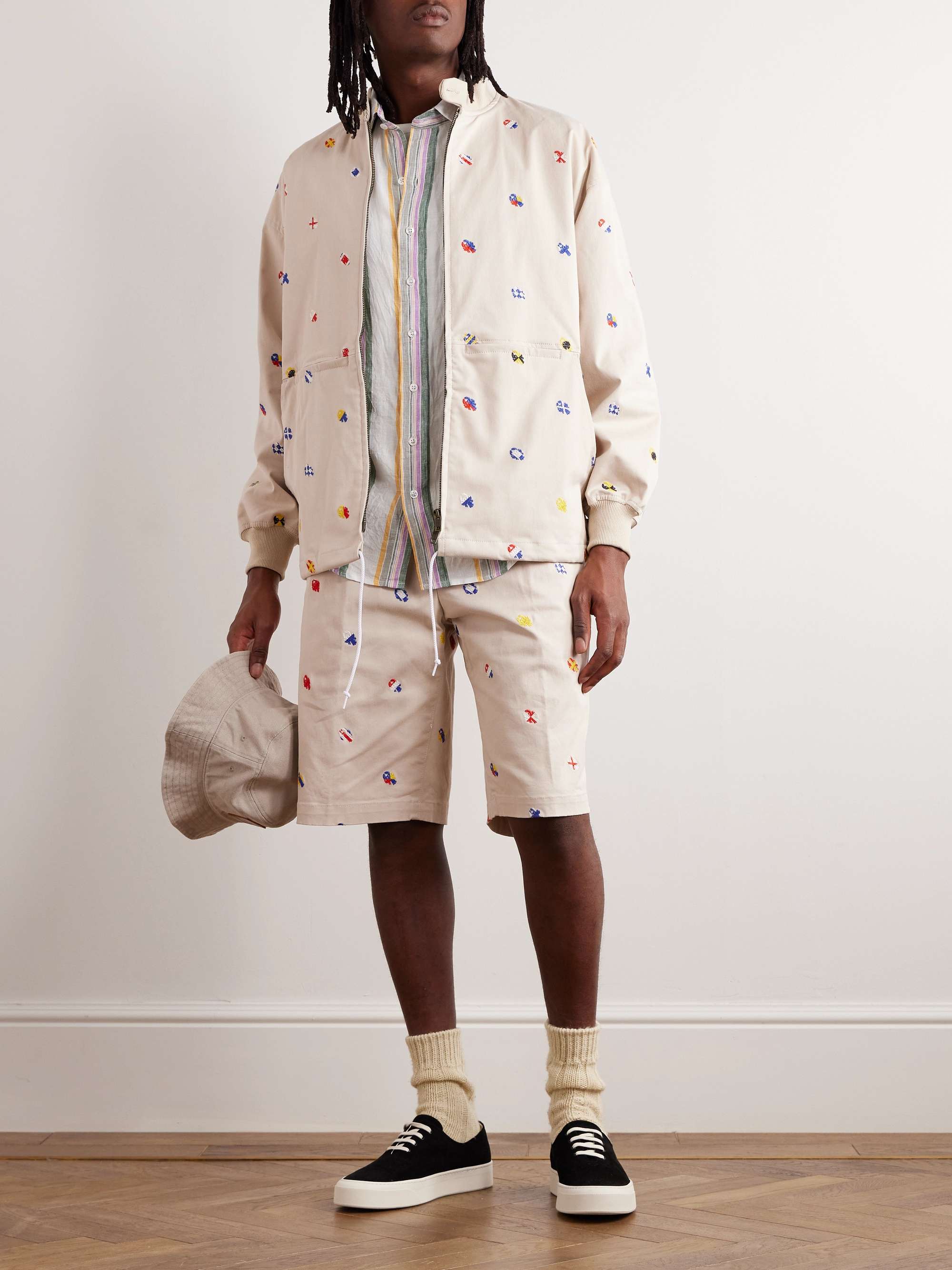 BEAMS PLUS Embroidered Cotton-Canvas Jacket for Men | MR PORTER