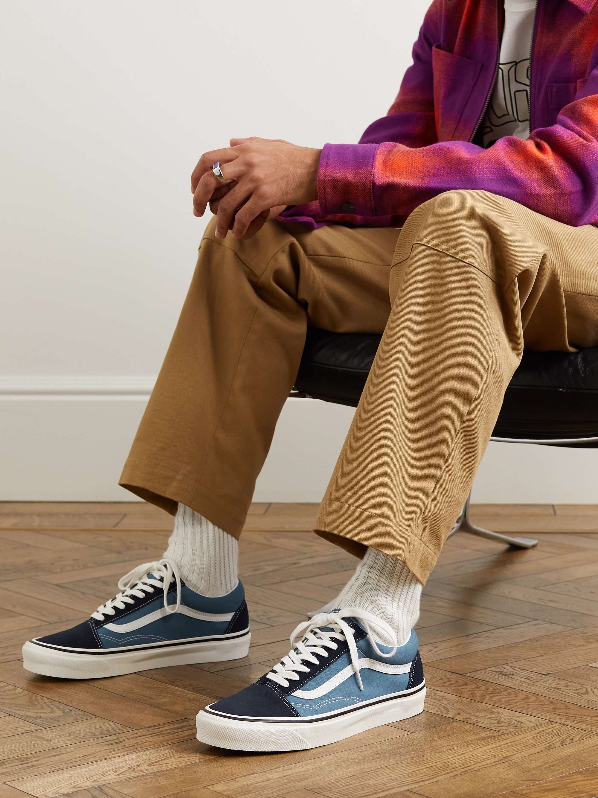 VANS Old Skool 36 DX Leather-Trimmed Canvas and Sneakers for Men | MR PORTER