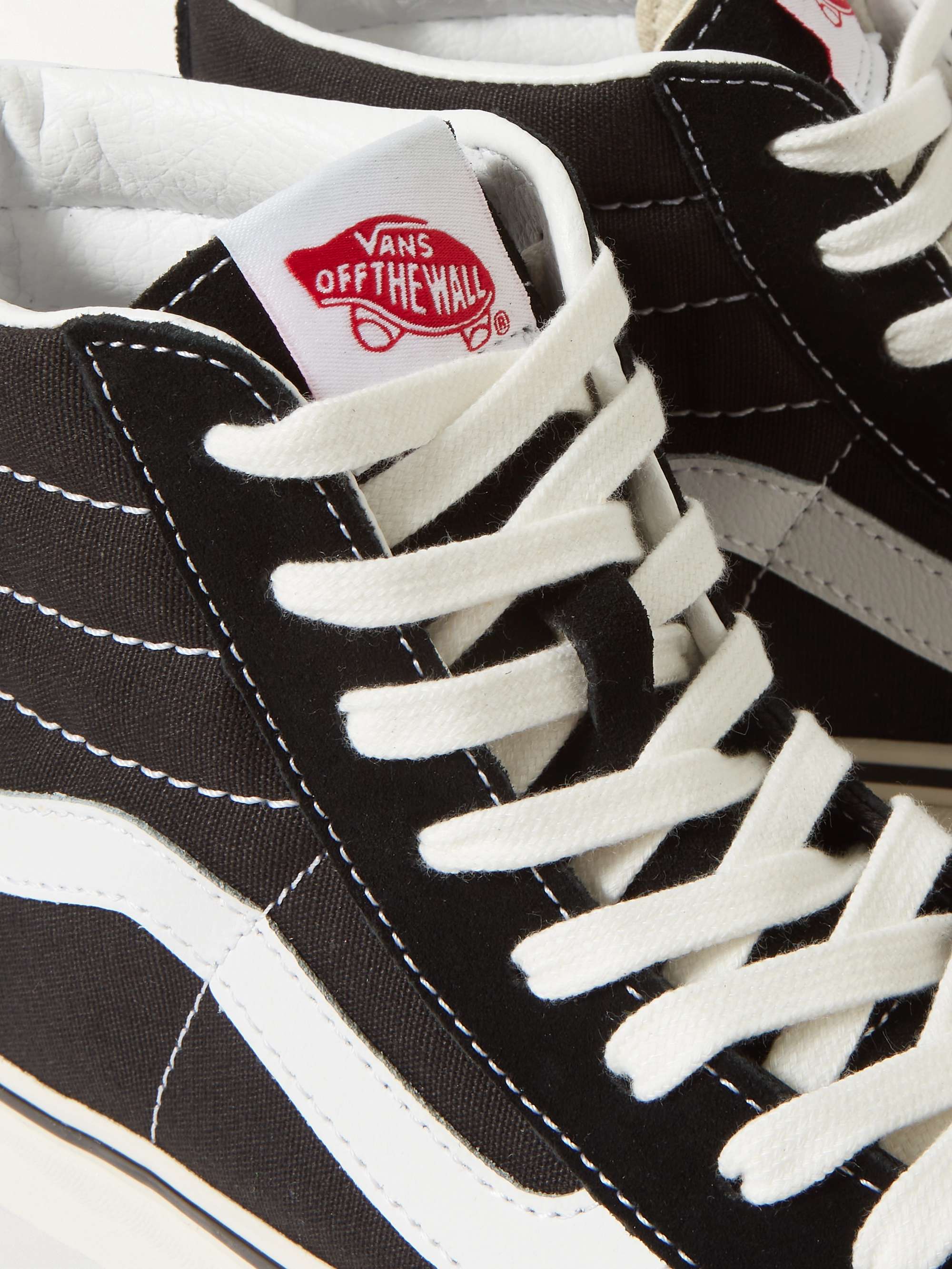 VANS SK8-HI Leather-Trimmed Suede and Canvas High-Top Sneakers