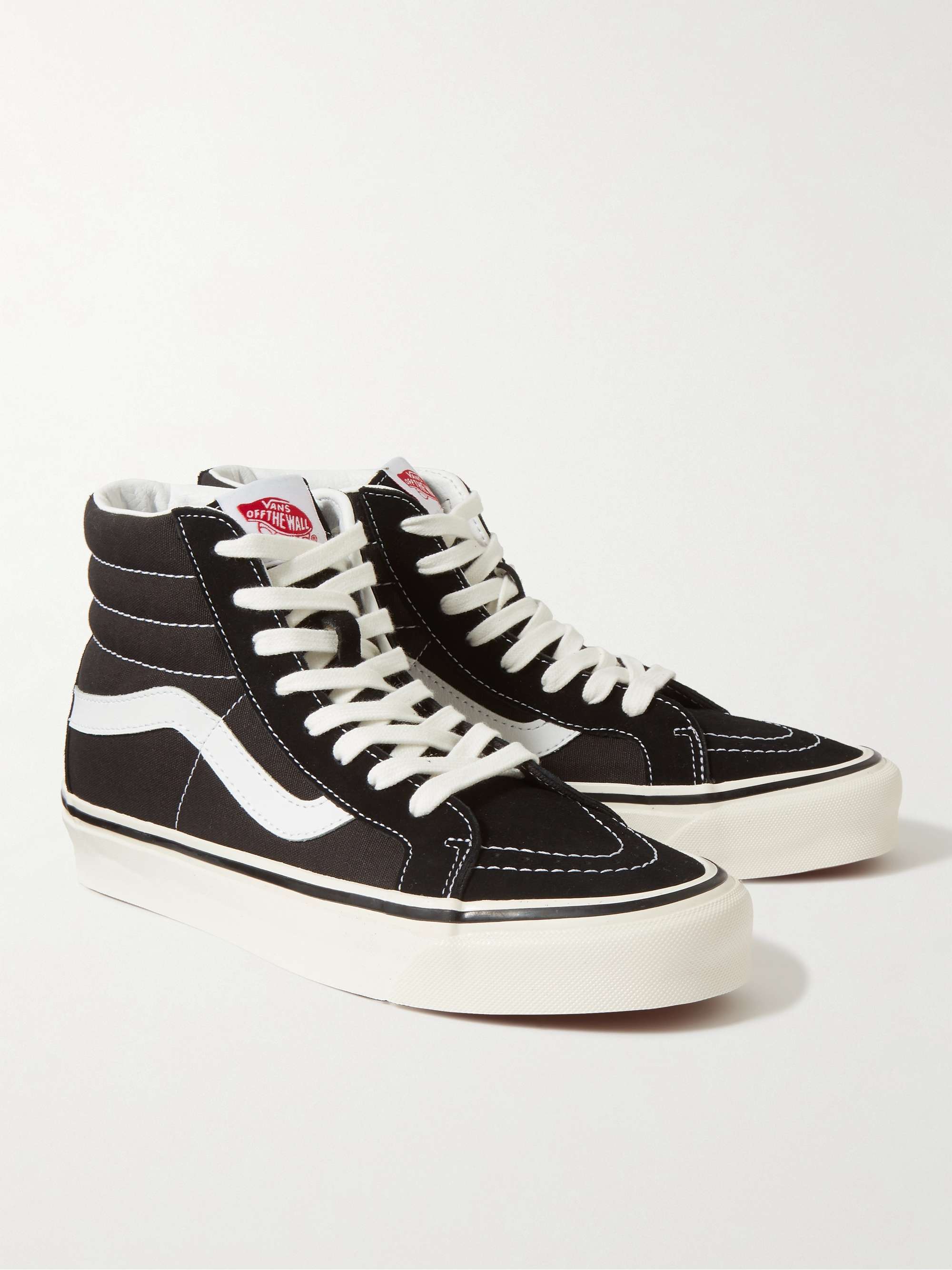 VANS SK8-HI Leather-Trimmed Suede and Canvas High-Top Sneakers