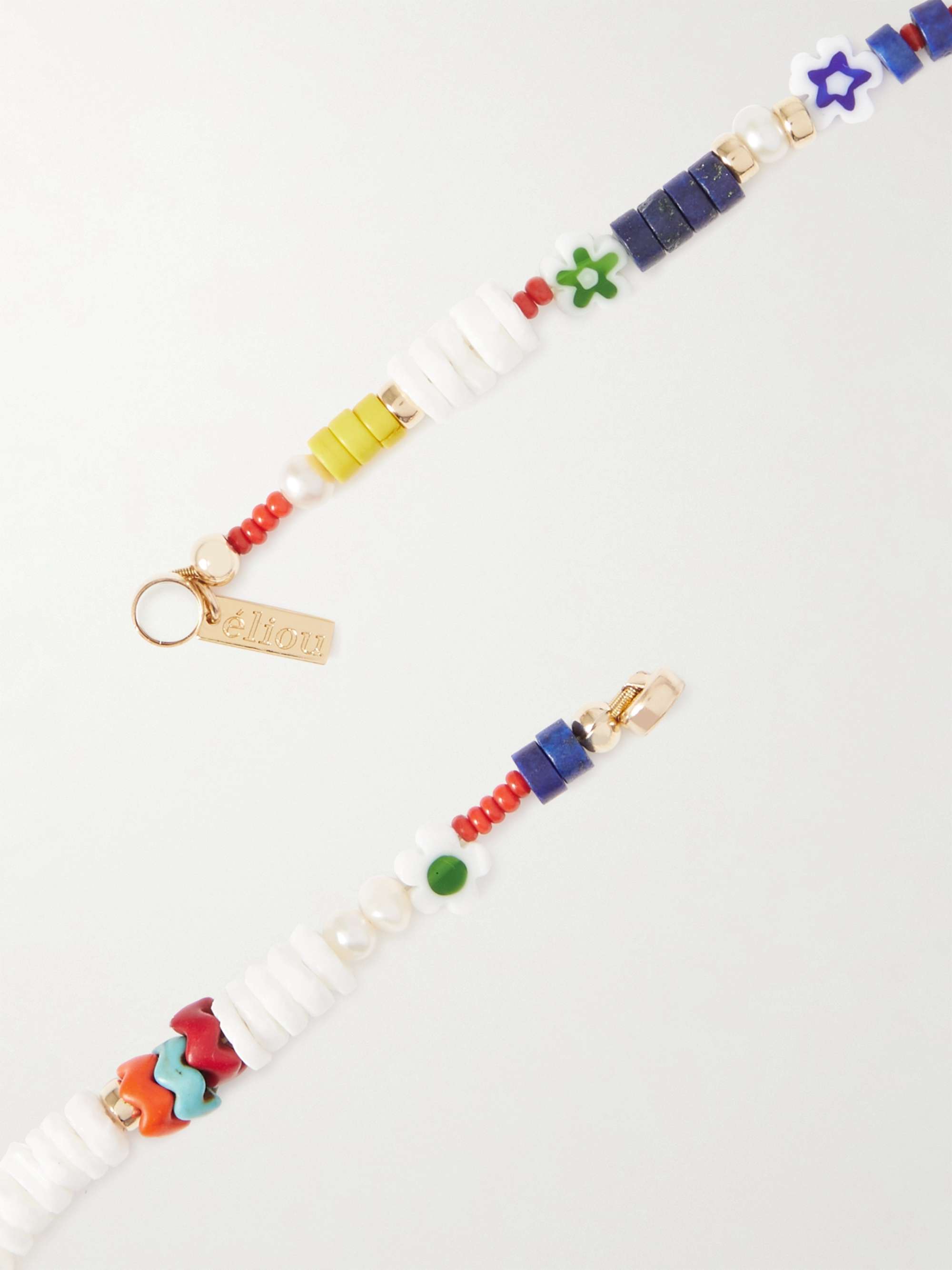 ÉLIOU Rochelle Gold-Plated, Pearl and Shell Beaded Necklace