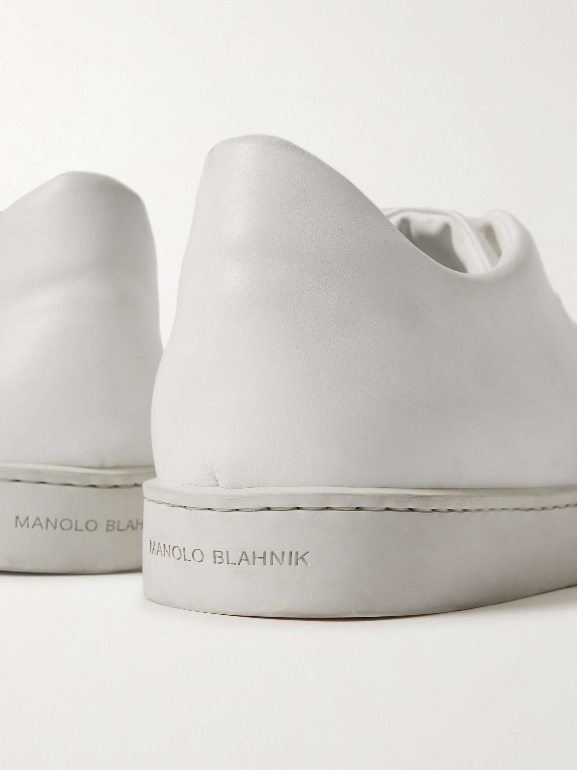 MANOLO BLAHNIK Semando Leather Sneakers