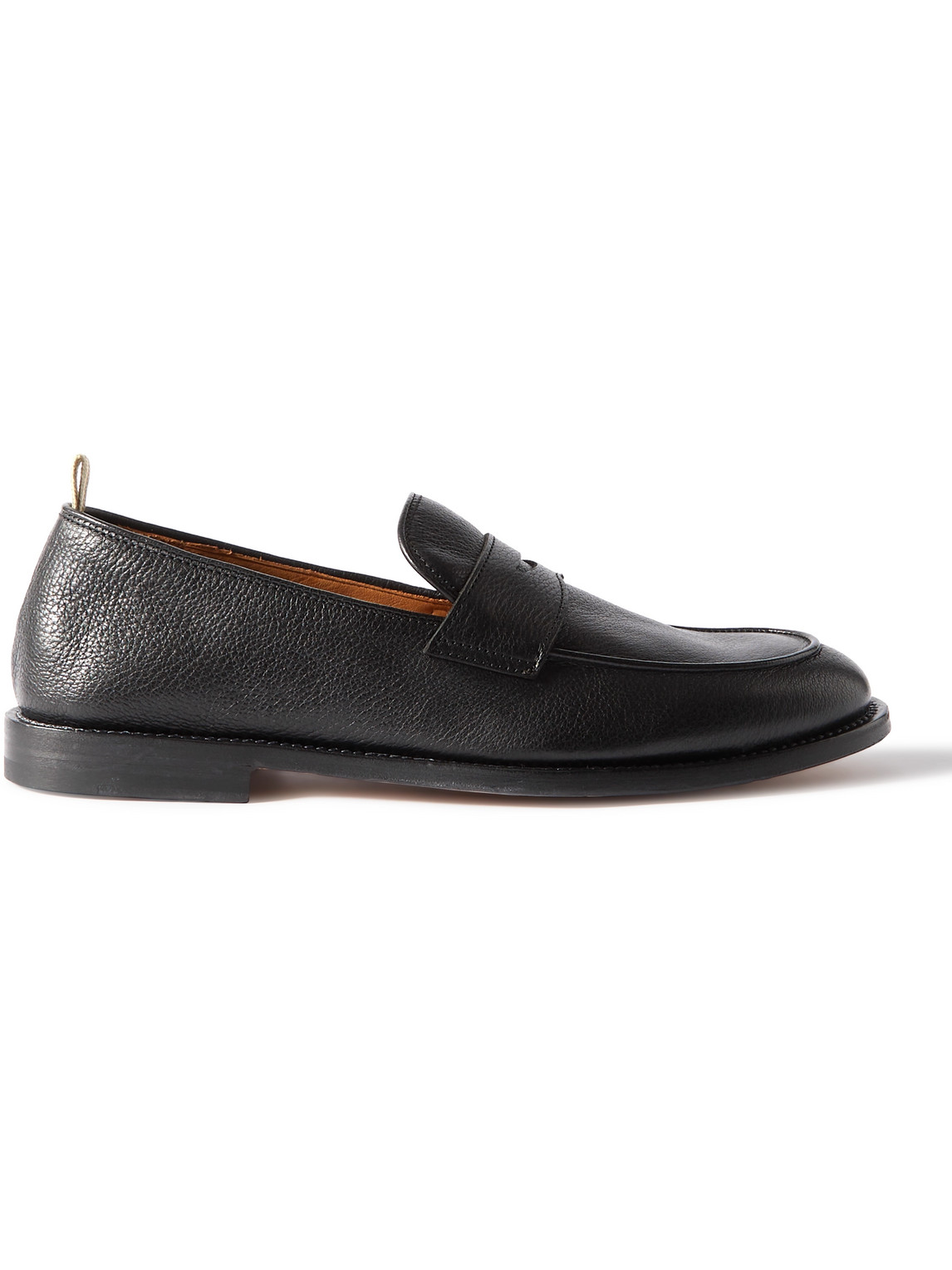 Officine Creative Opera Full-grain Leather Penny Loafers In Black