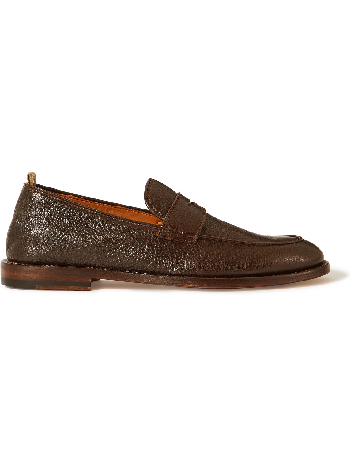 Officine Creative Opera Full-grain Leather Penny Loafers In Brown
