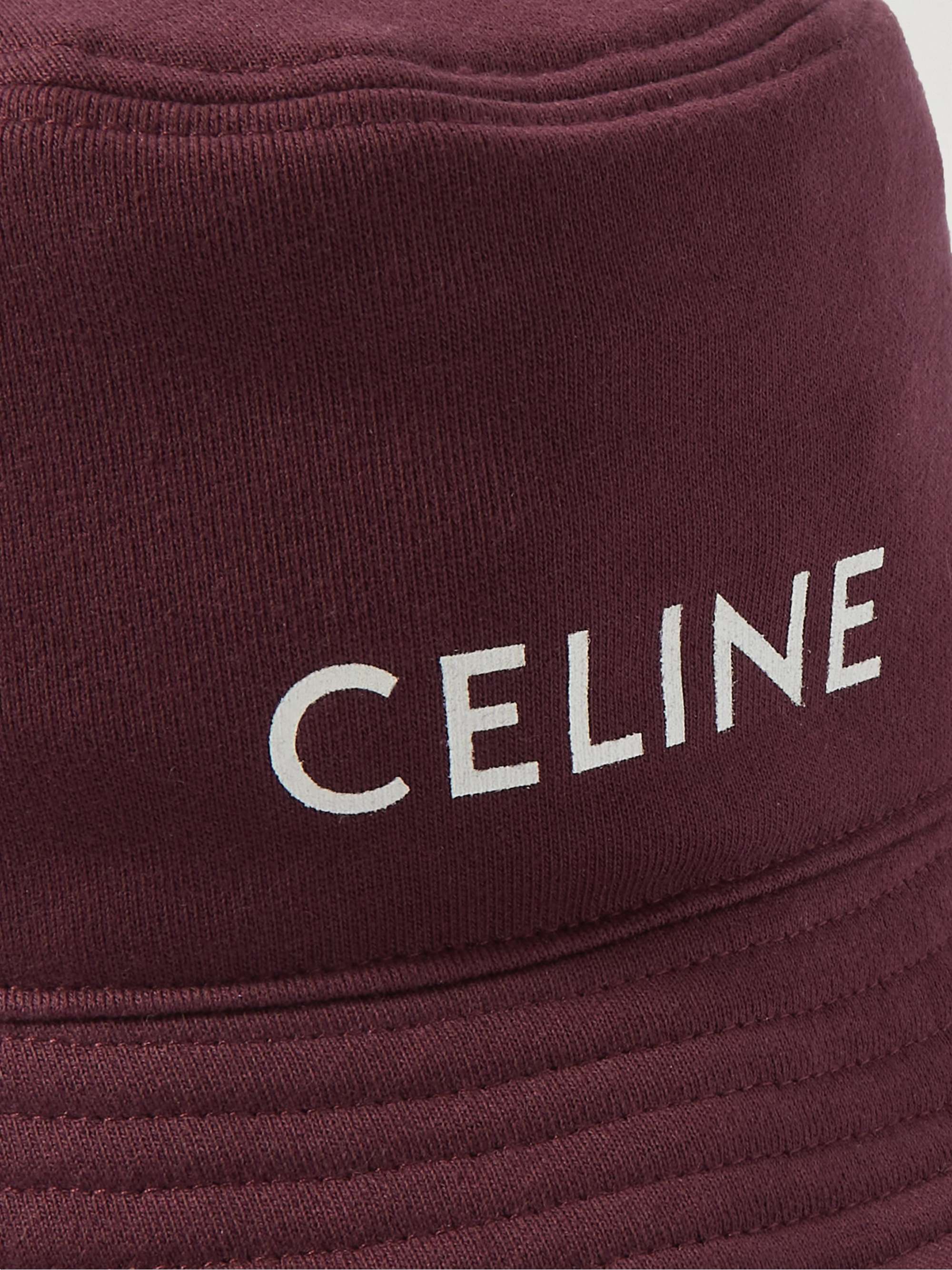 CELINE HOMME Bob Logo-Print Cotton-Jersey Bucket Hat