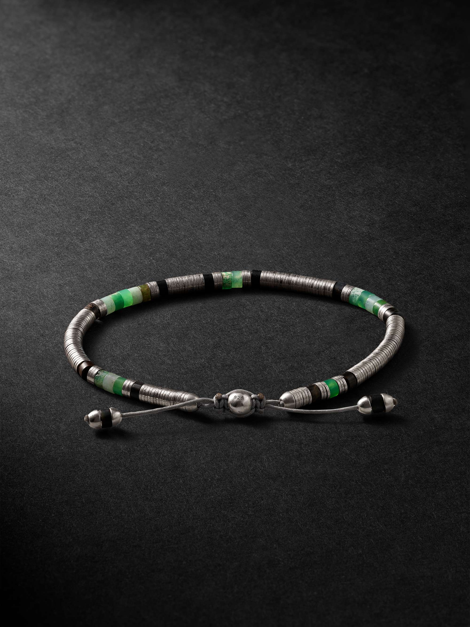M.COHEN Sonoran Silver, Onyx and Chrysoprase Bracelet
