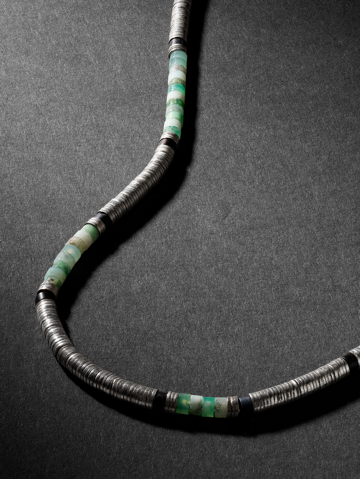 Shop Maor Sonoran Silver, Onyx And Chrysoprase Necklace In Multi