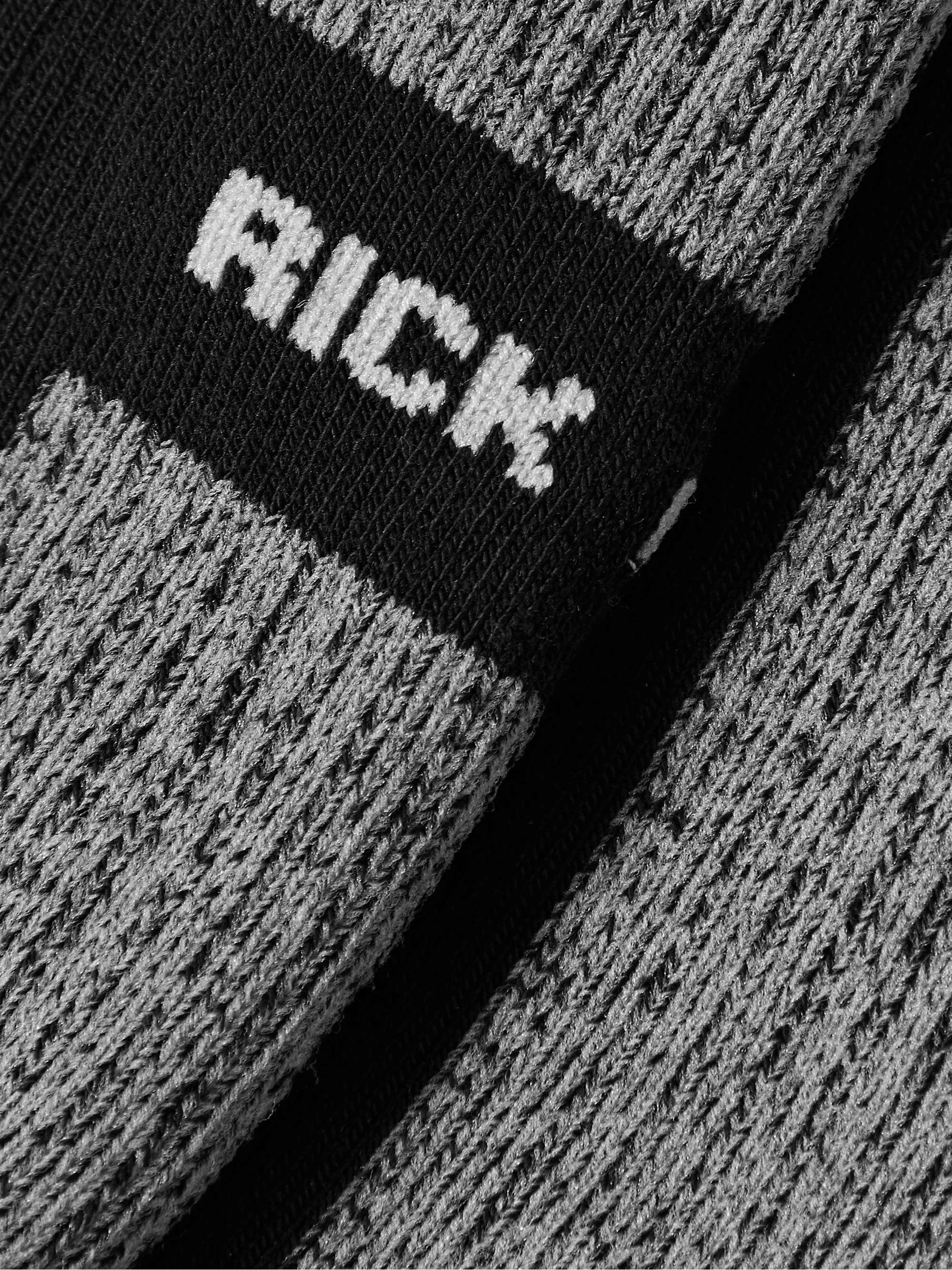 RICK OWENS KIDS Calze in misto cotone jacquard a coste