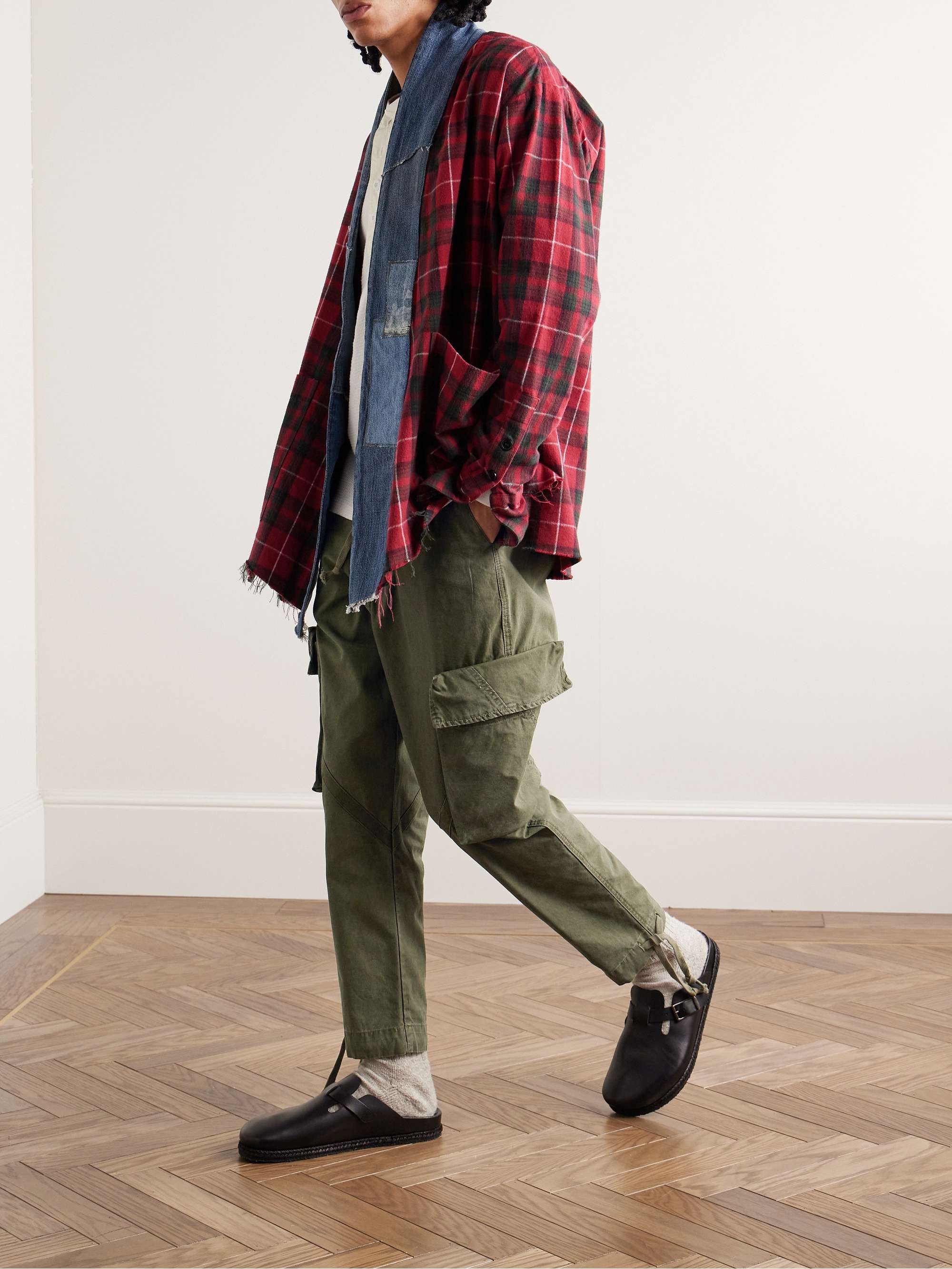 GREG LAUREN Sleeping Bag Tapered Cotton Drawstring Cargo Trousers for Men   MR PORTER