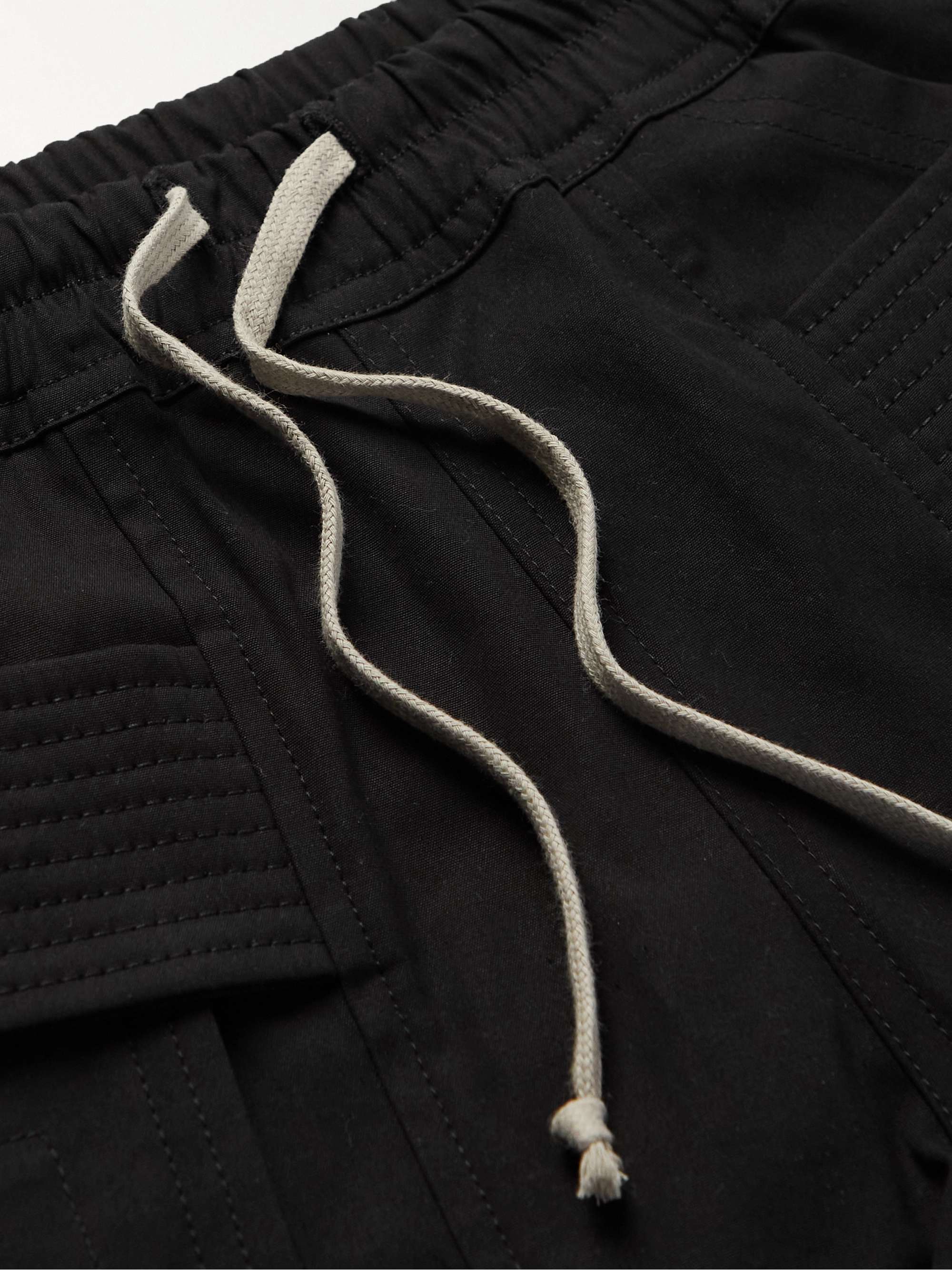 RICK OWENS KIDS 크리치 코튼 혼방 포플린 드로스트링 카고 팬츠