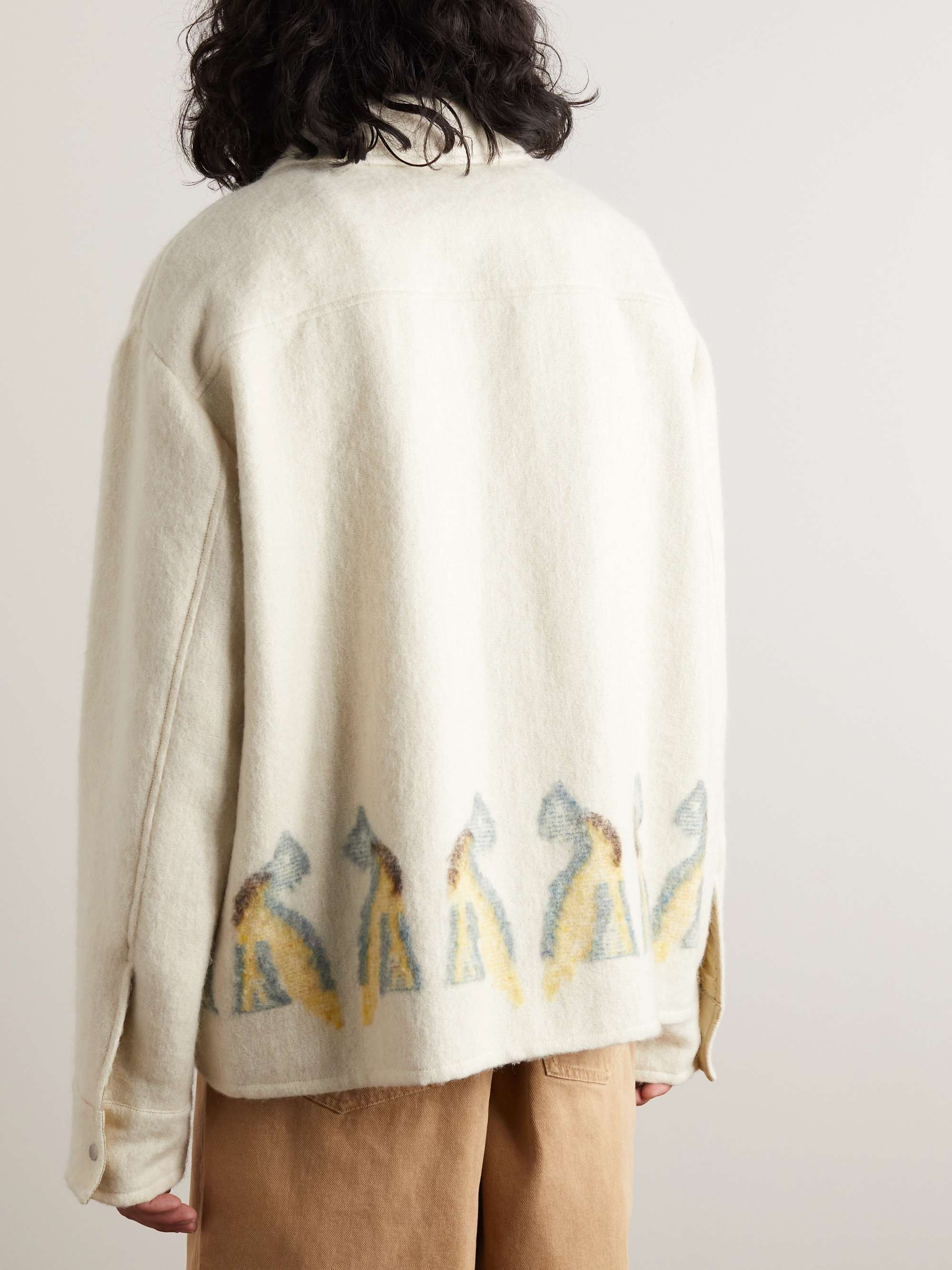JIL SANDER Jacquard-Knit Blouson Jacket