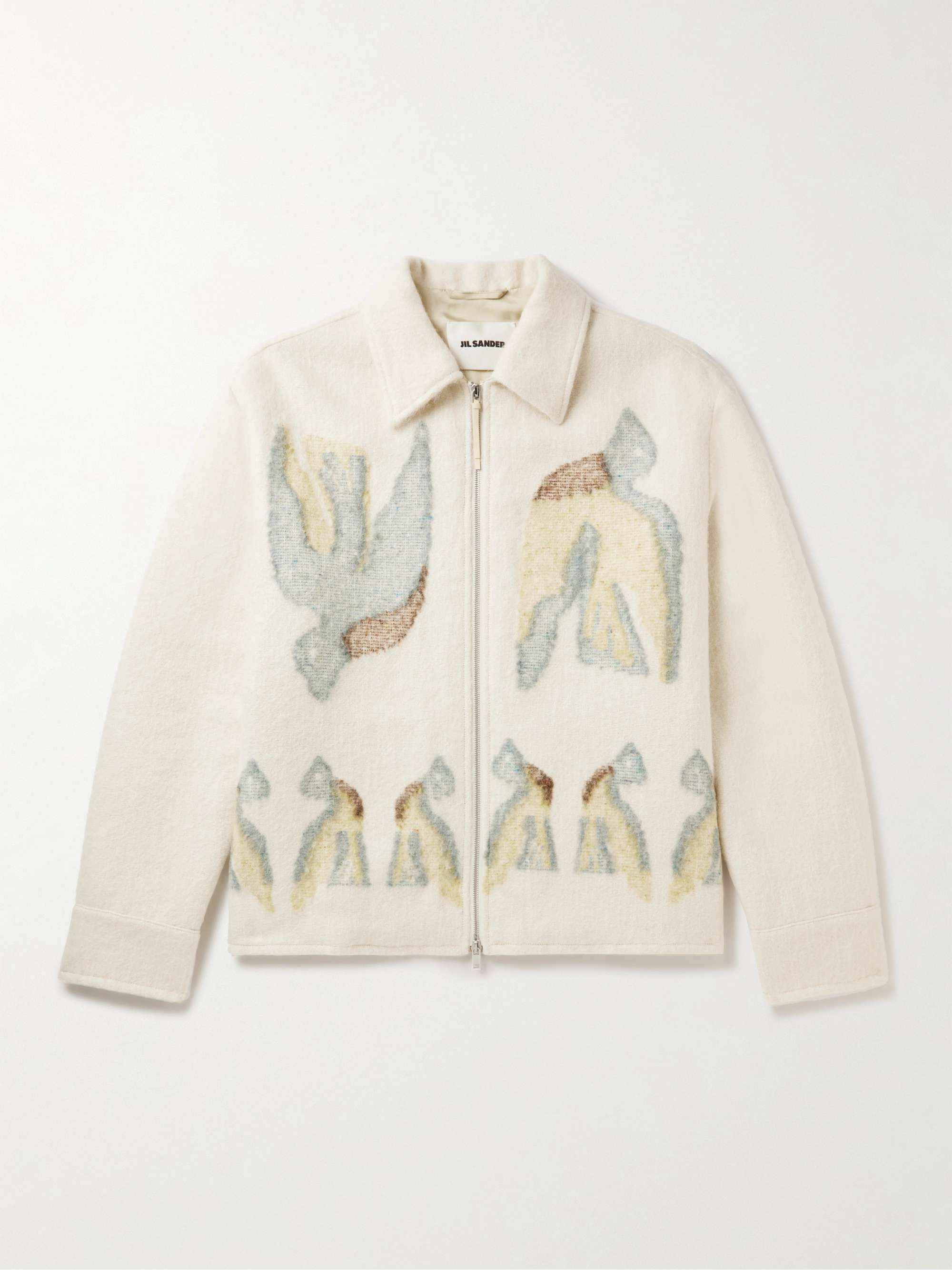 JIL SANDER Jacquard-Knit Blouson Jacket for Men | MR PORTER