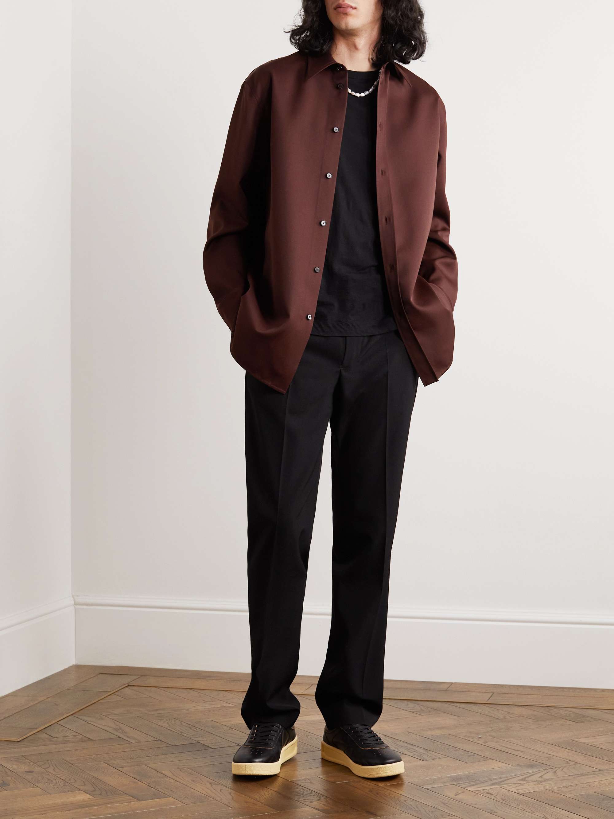 JIL SANDER Wool-Crepe Shirt