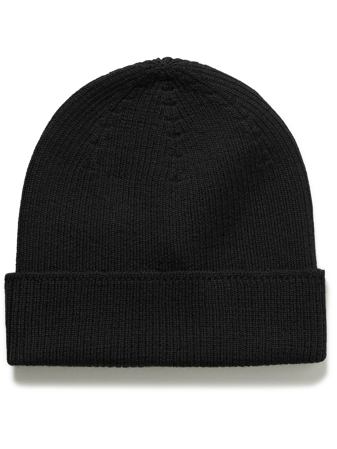 RICK OWENS RIBBED WOOL BEANIE