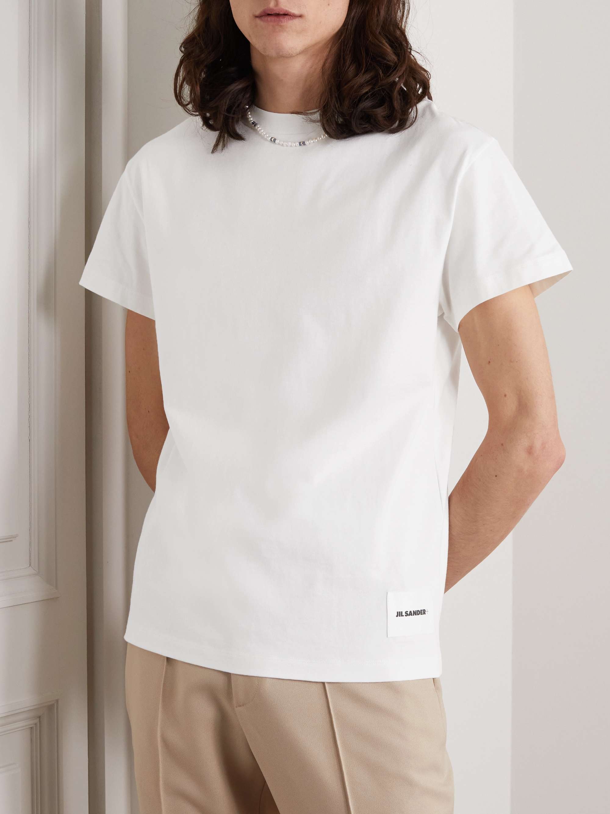 JIL SANDER Set of Three Organic Cotton-Jersey T-Shirt