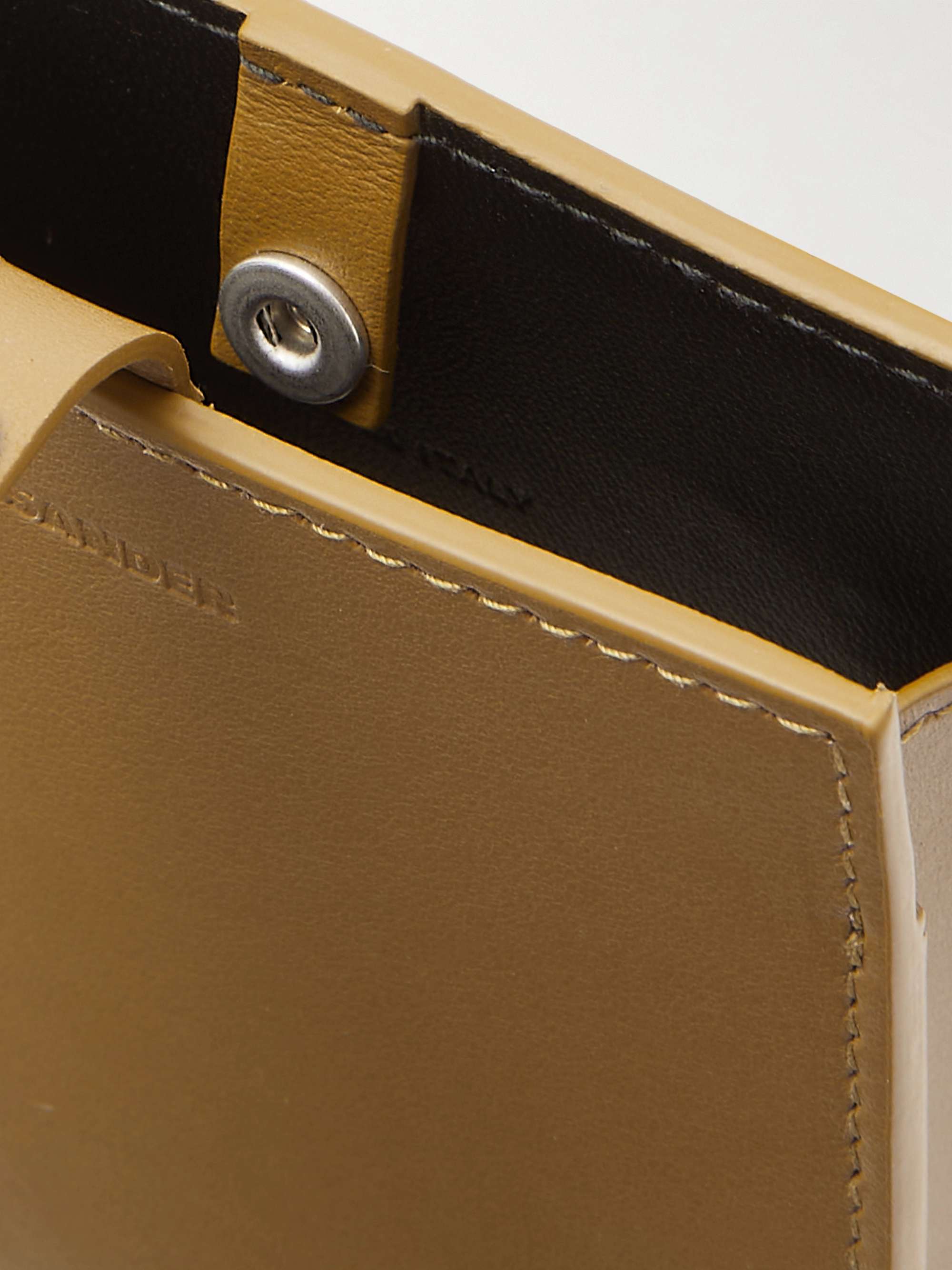 JIL SANDER Tangle Leather Phone Pouch