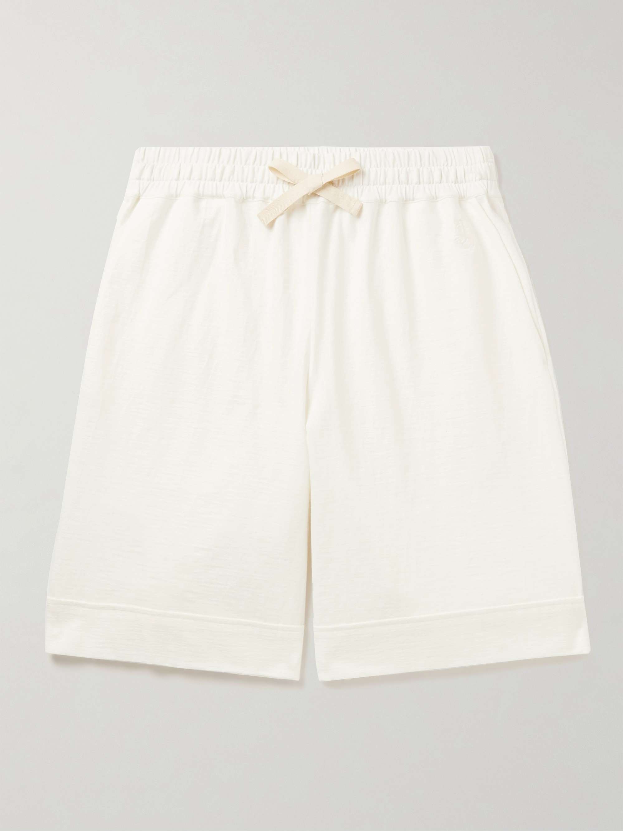 JIL SANDER Straight-Leg Stretch-Cotton Drawstring Shorts