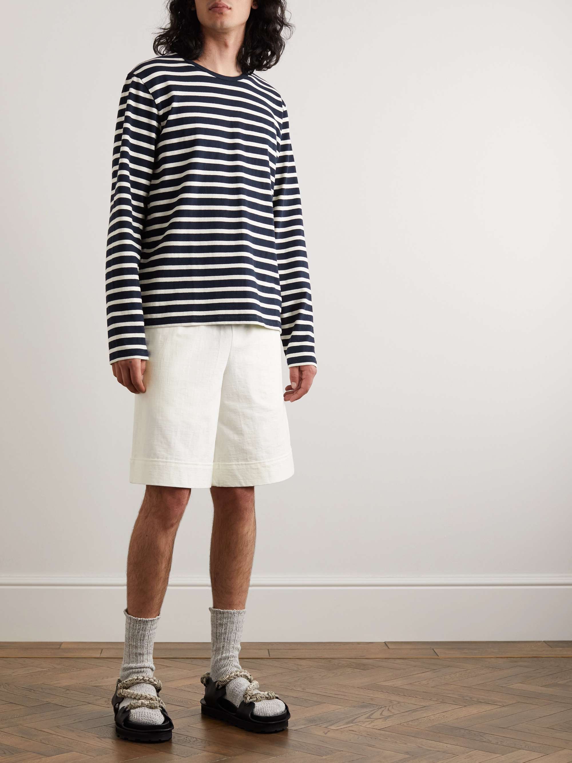 JIL SANDER Straight-Leg Stretch-Cotton Drawstring Shorts