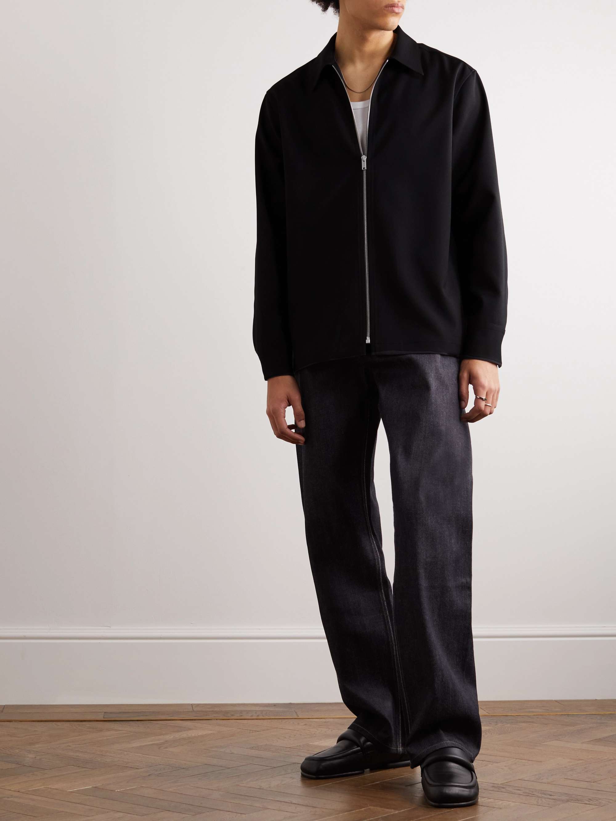 JIL SANDER Canvas Zip-Up Shirt Jacket