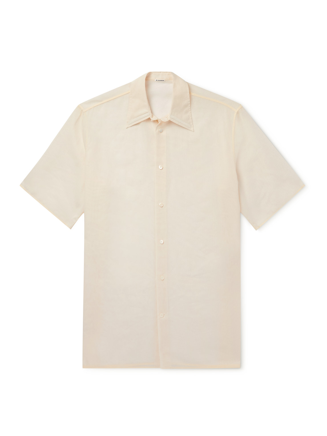 Jil Sander Short-sleeve Cotton Shirt In Neutrals