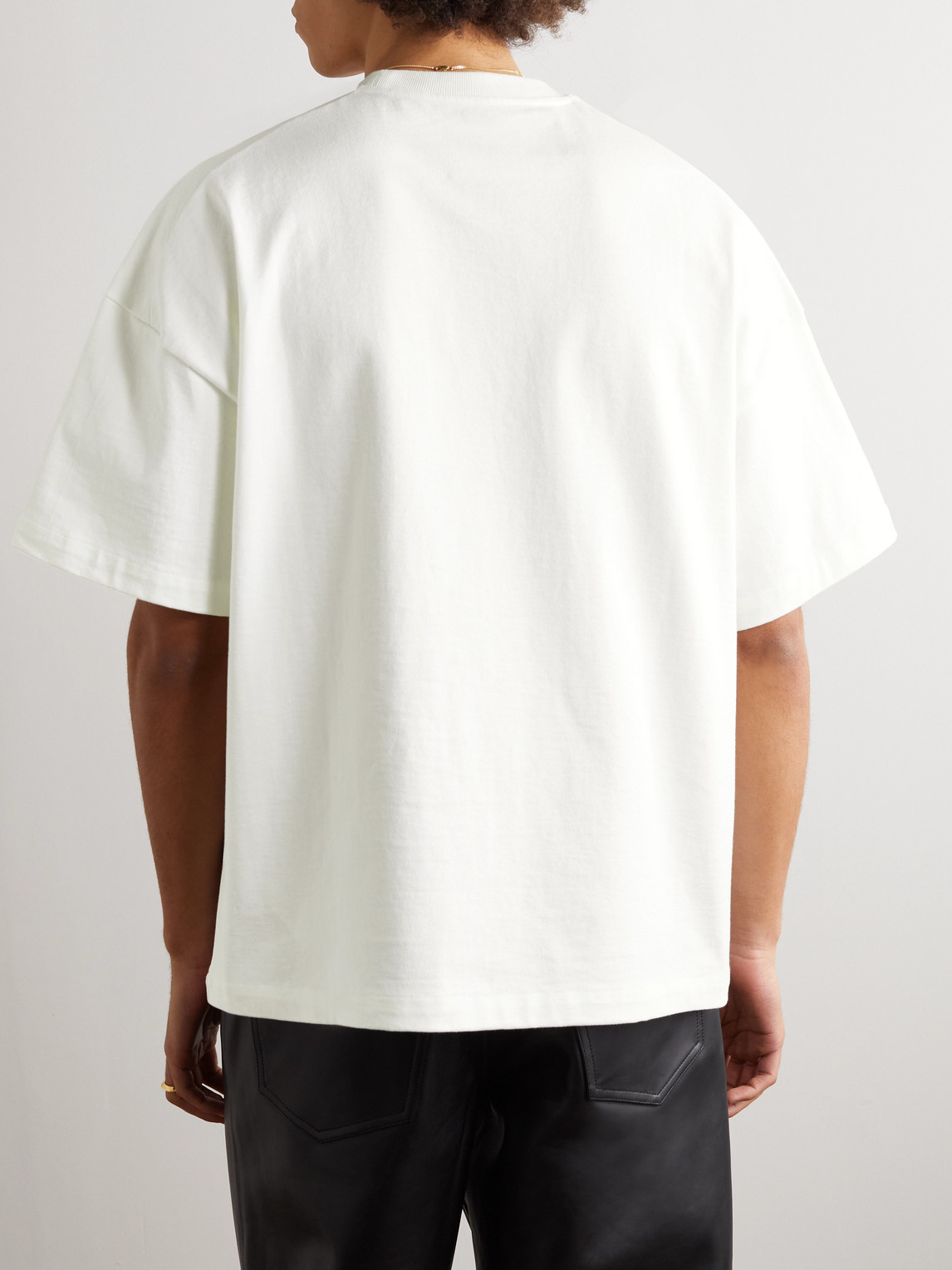 Shop Jil Sander Logo-printed Cotton-jersey T-shirt In Neutrals