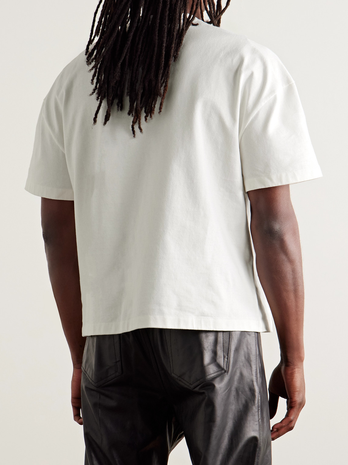 Jil Sander Logo T-shirt By . The Brand Presents A Minimalist Style That Is Appreciated Wor In Neutrals