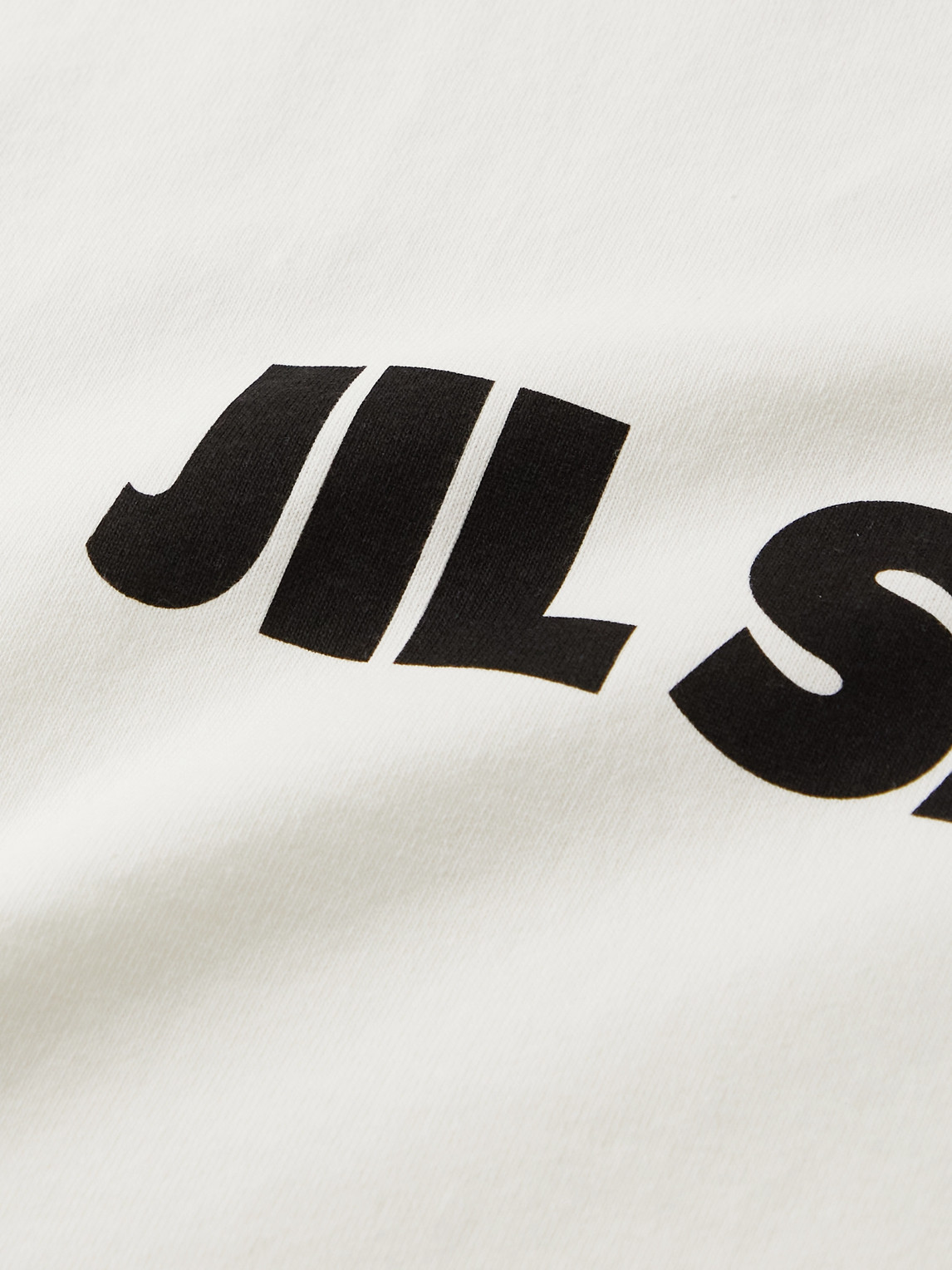 Jil Sander Logo T-shirt By . The Brand Presents A Minimalist Style That Is Appreciated Wor In Neutrals