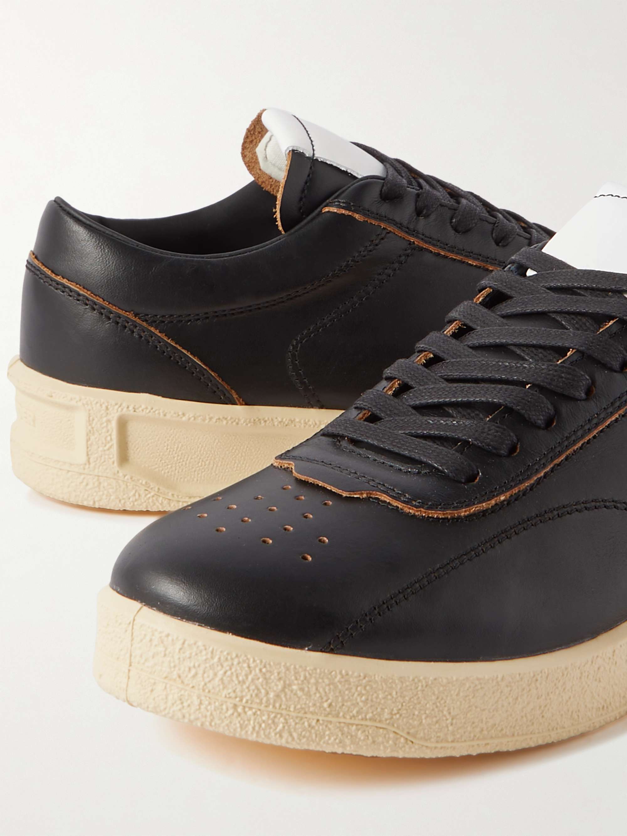 JIL SANDER Coated-Leather Sneakers