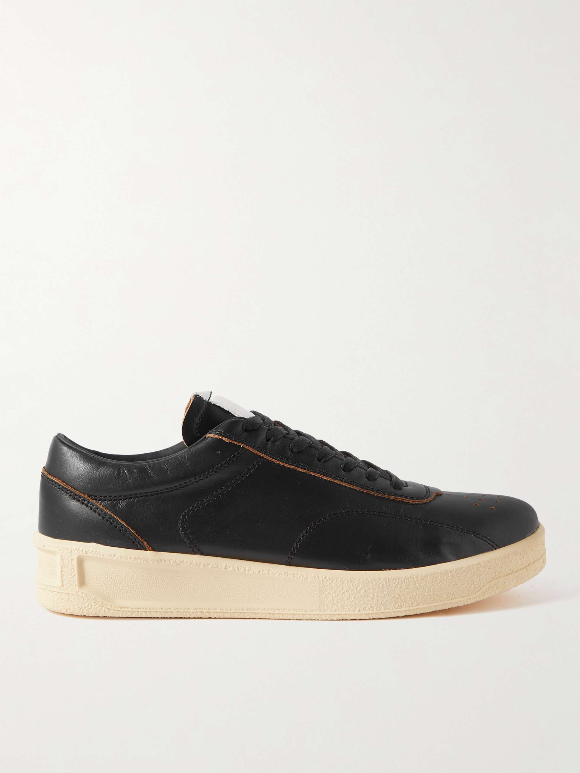 JIL SANDER Coated-Leather Sneakers for Men | MR PORTER