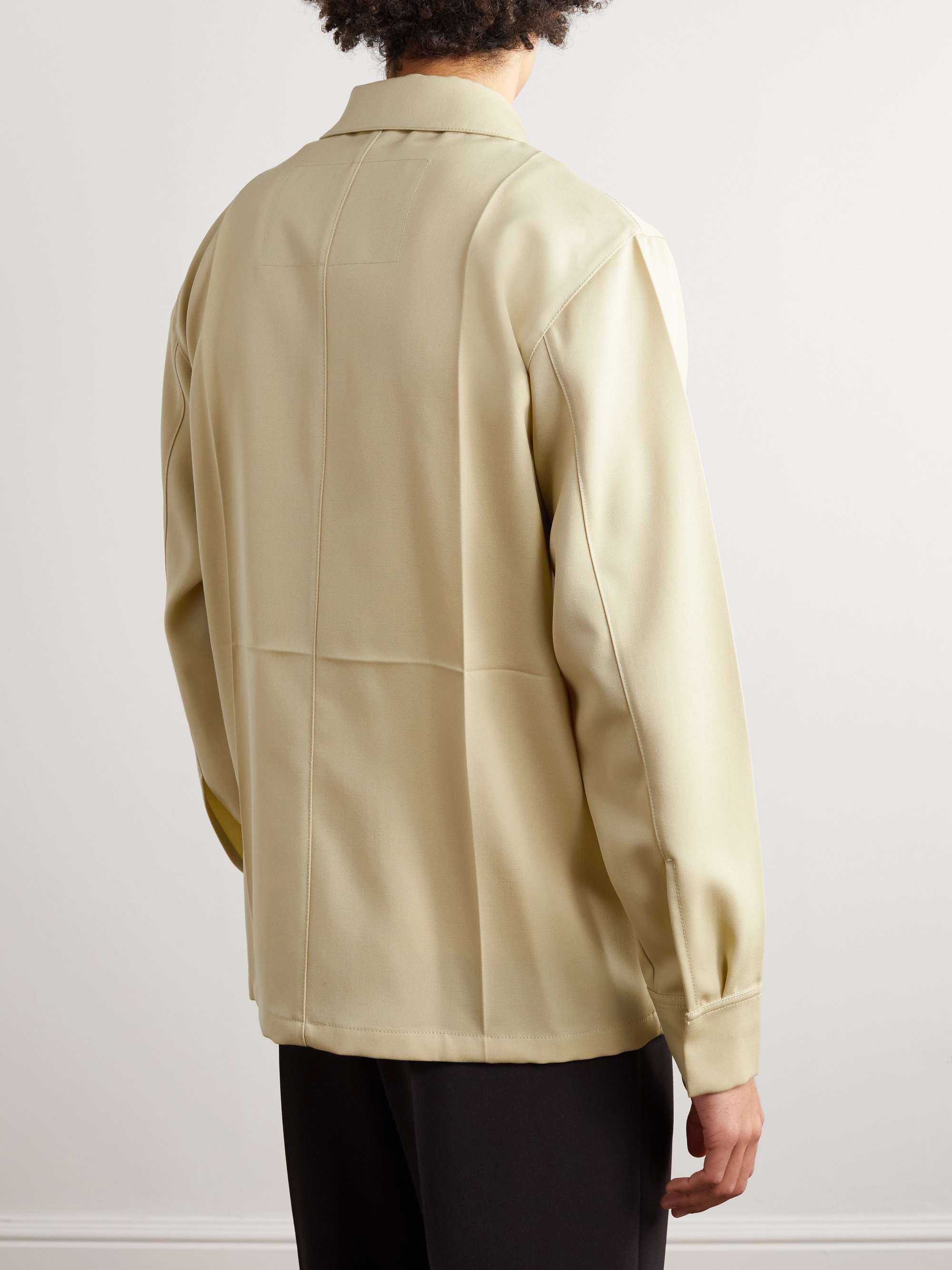 JIL SANDER Grain de Poudre Wool Shirt Jacket
