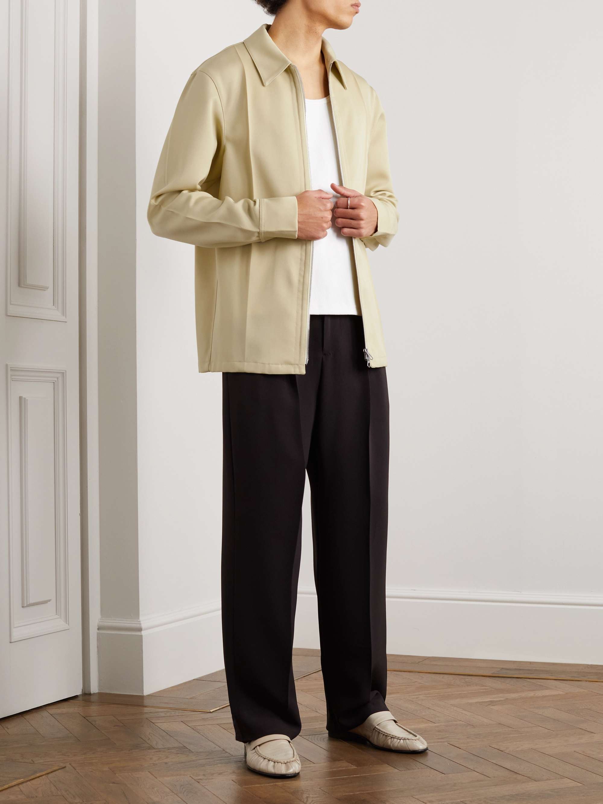 JIL SANDER Grain de Poudre Wool Shirt Jacket