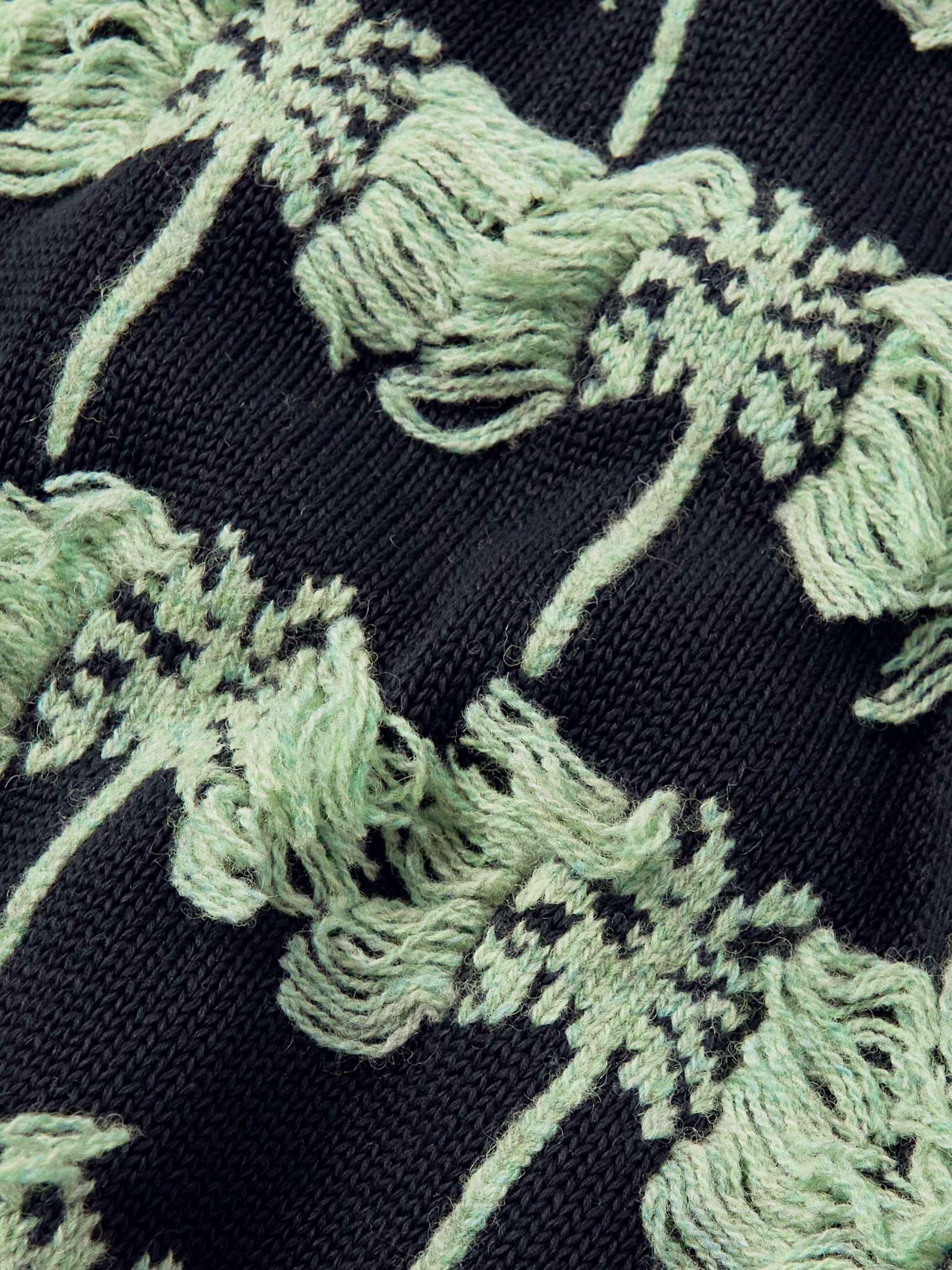 JIL SANDER Gima Intarsia Cotton and Wool-Blend Sweater