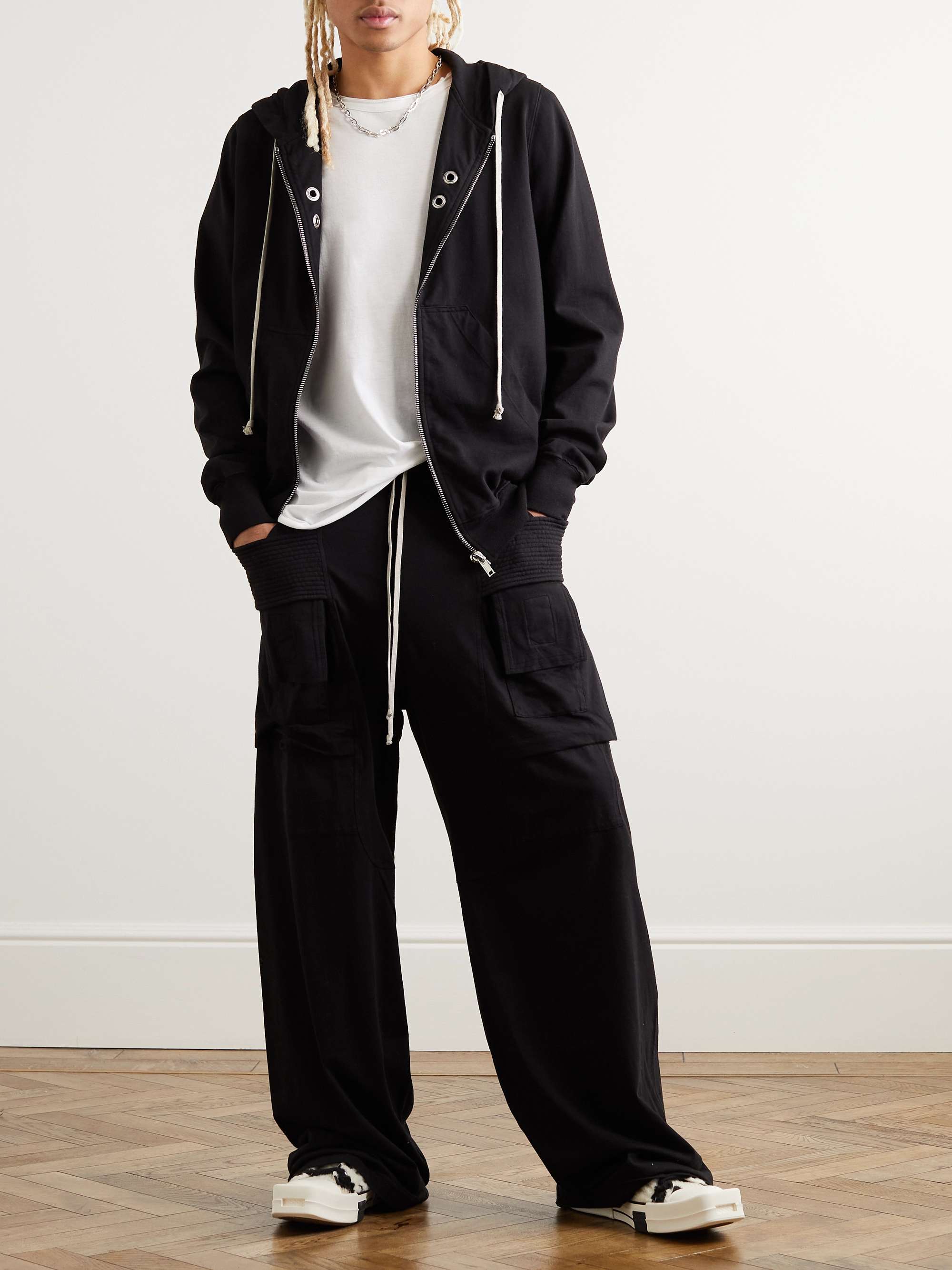 Rick owens full leg-zip sweatpants www.carlosbritto.com