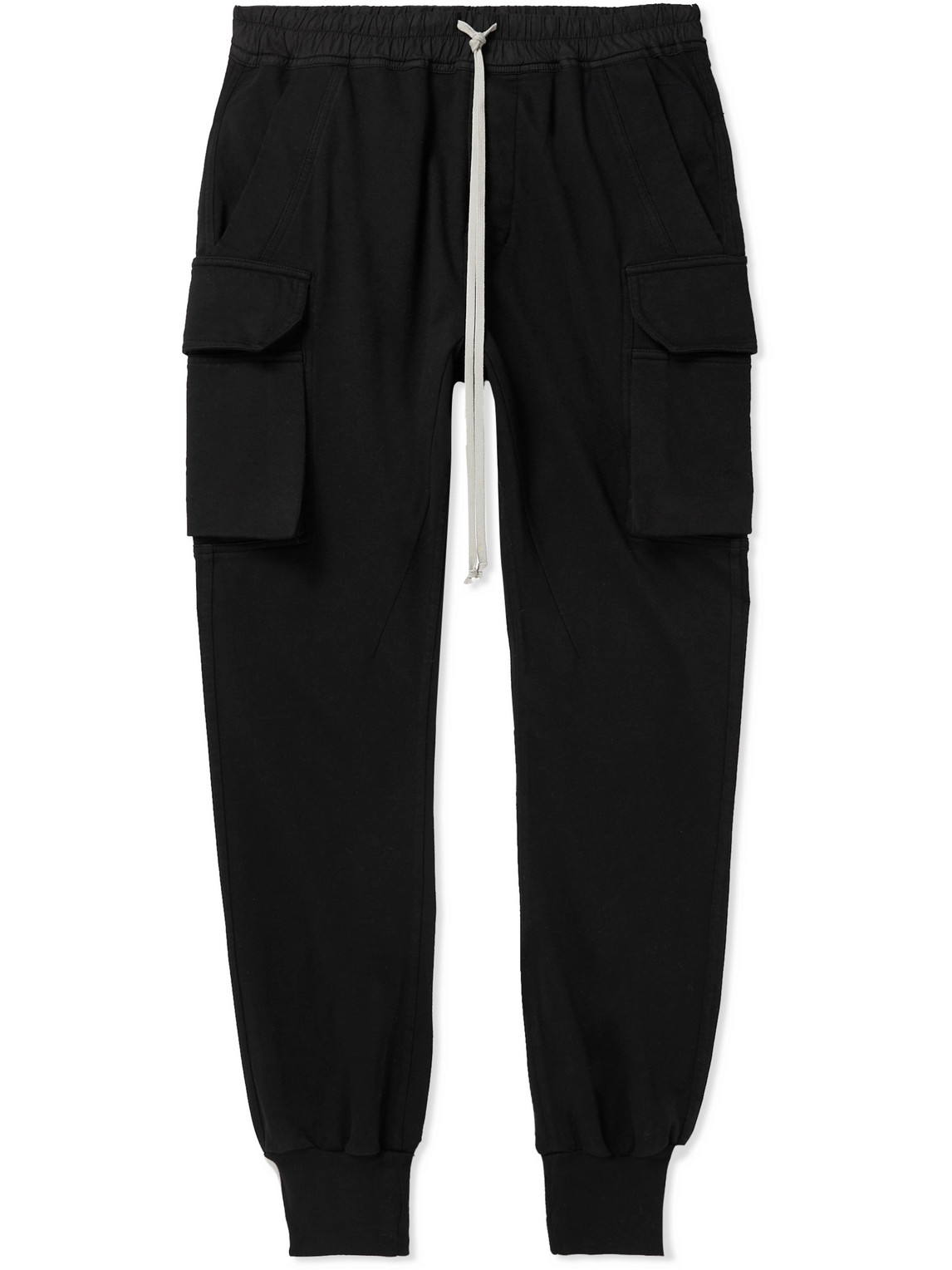 RICK OWENS DRKSHDW MASTODON TAPERED COTTON-JERSEY CARGO SWEATPANTS