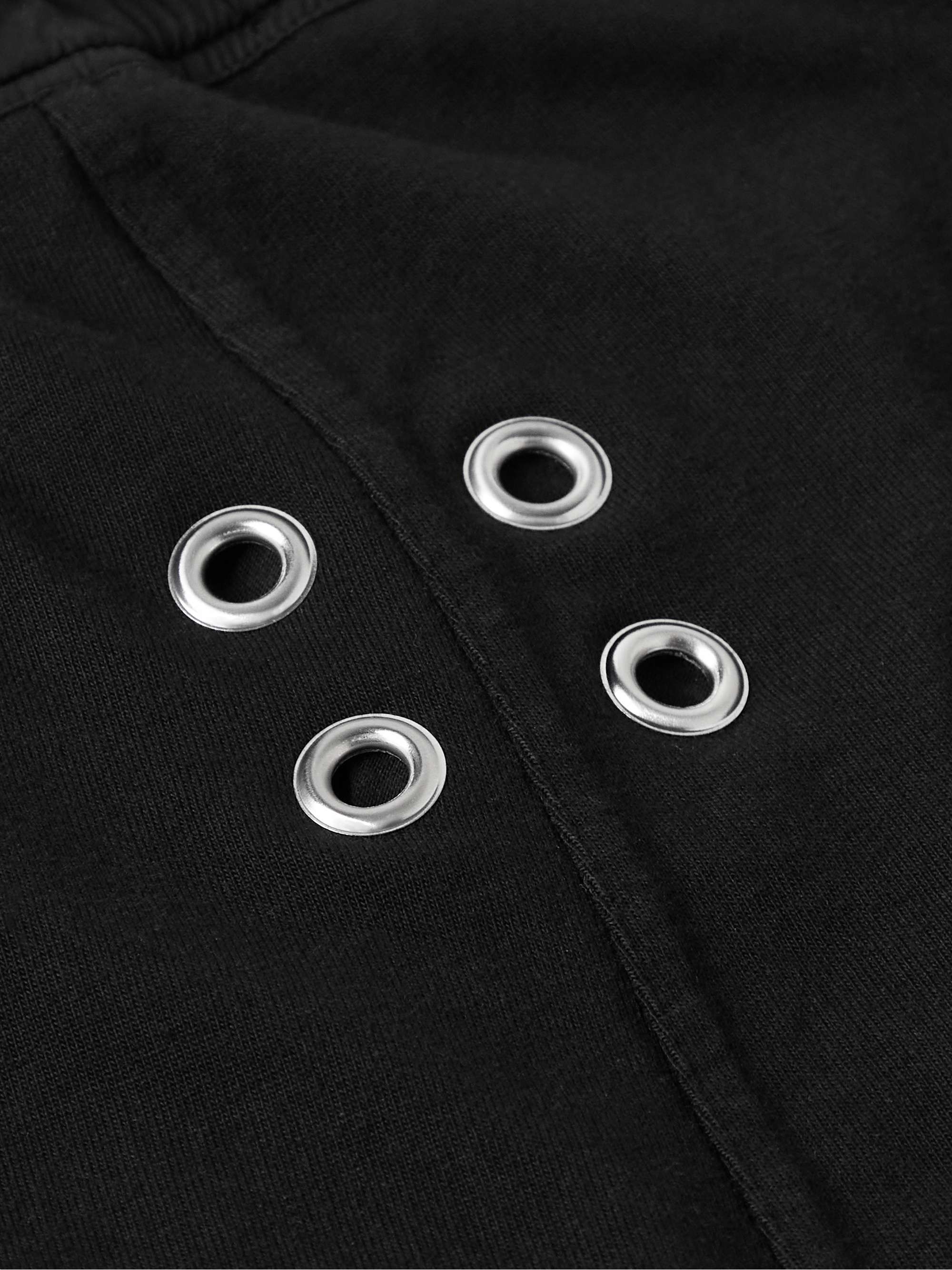 Pods Straight-Leg Eyelet-Embellished Cotton-Jersey Drawstring Shorts