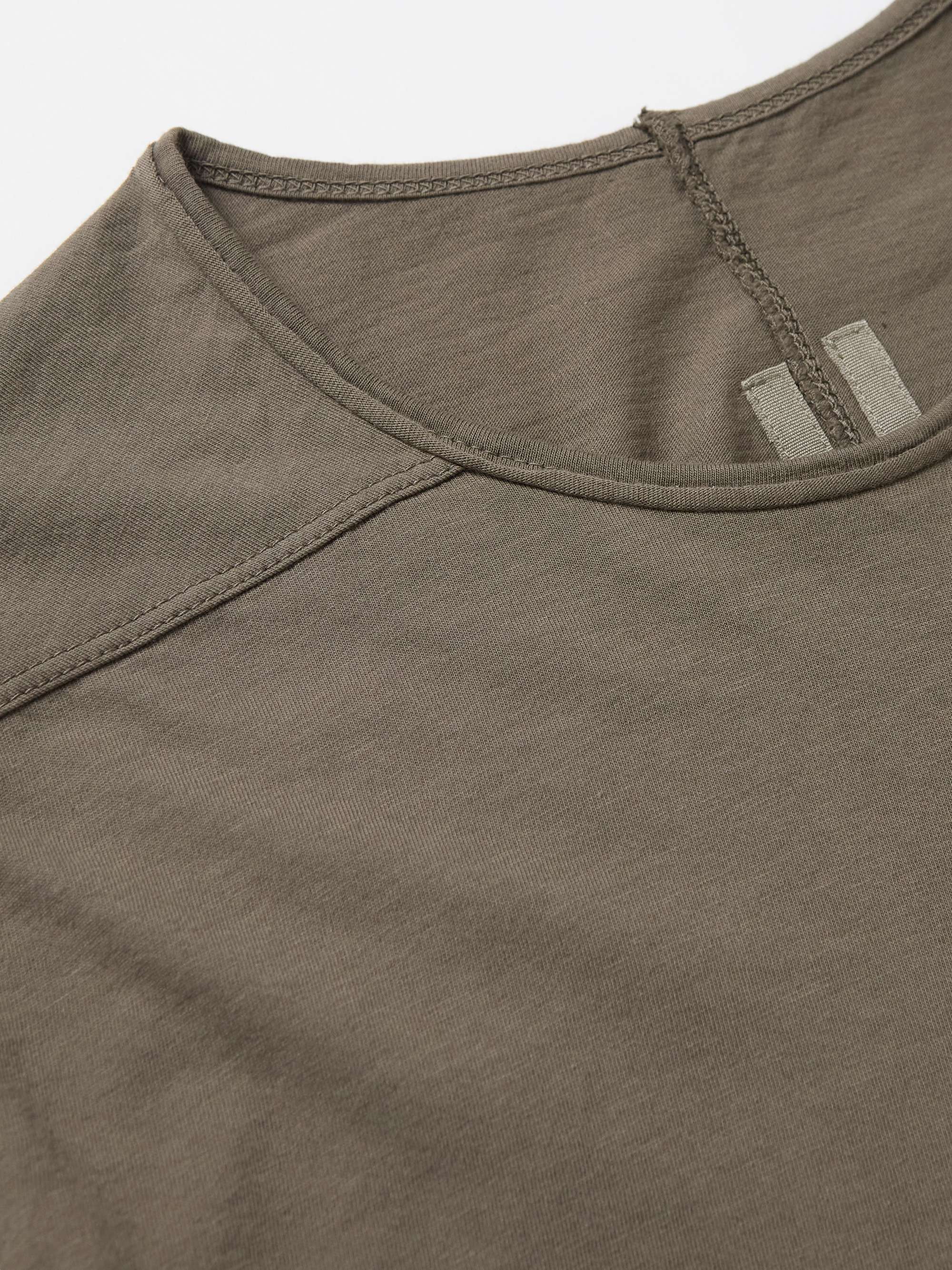 DRKSHDW BY RICK OWENS Level Webbing-Trimmed Panelled Cotton-Jersey T-Shirt