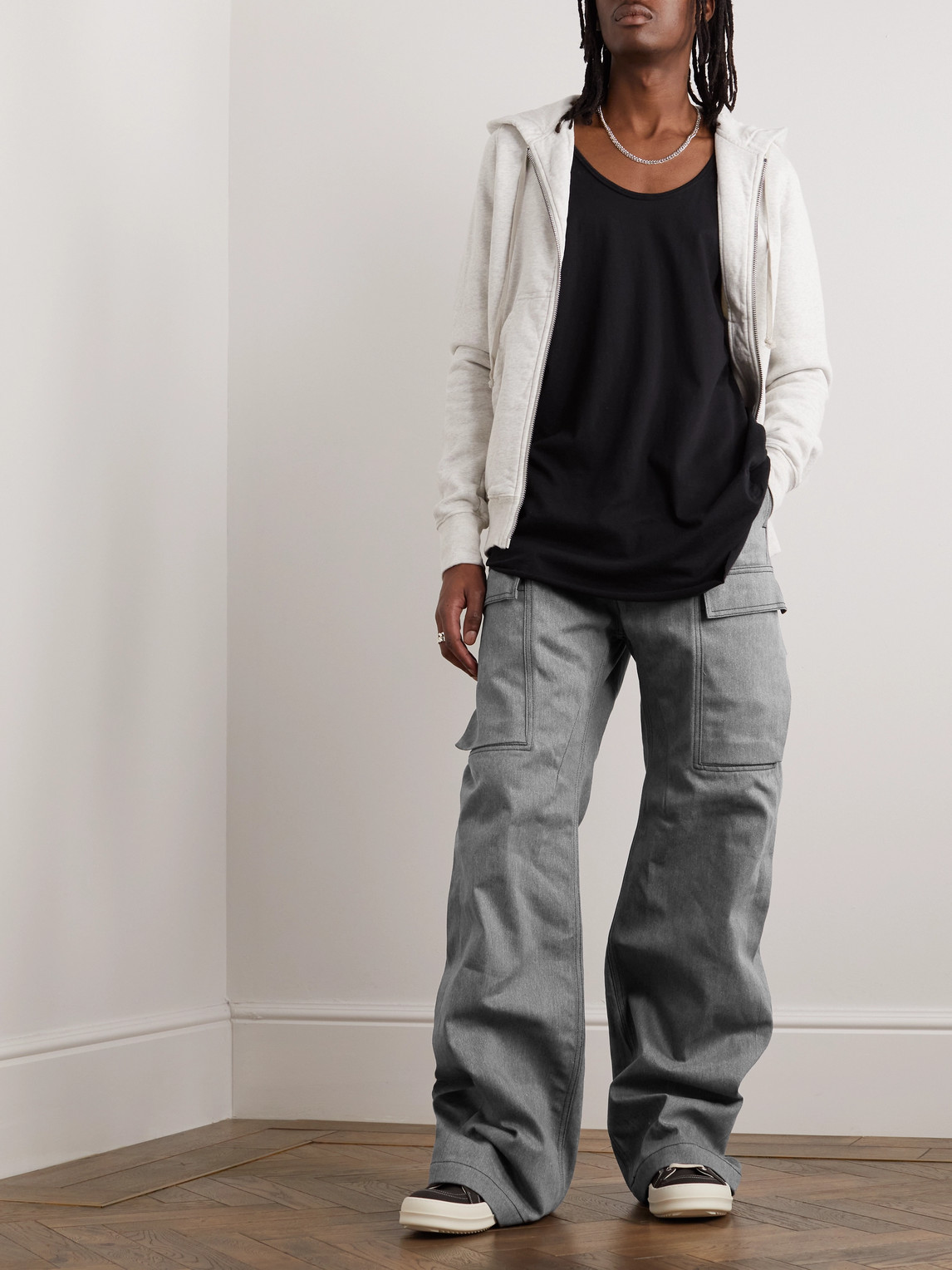 Rick Owens Drkshdw Geth Straight-leg Cargo Jeans In Grey | ModeSens