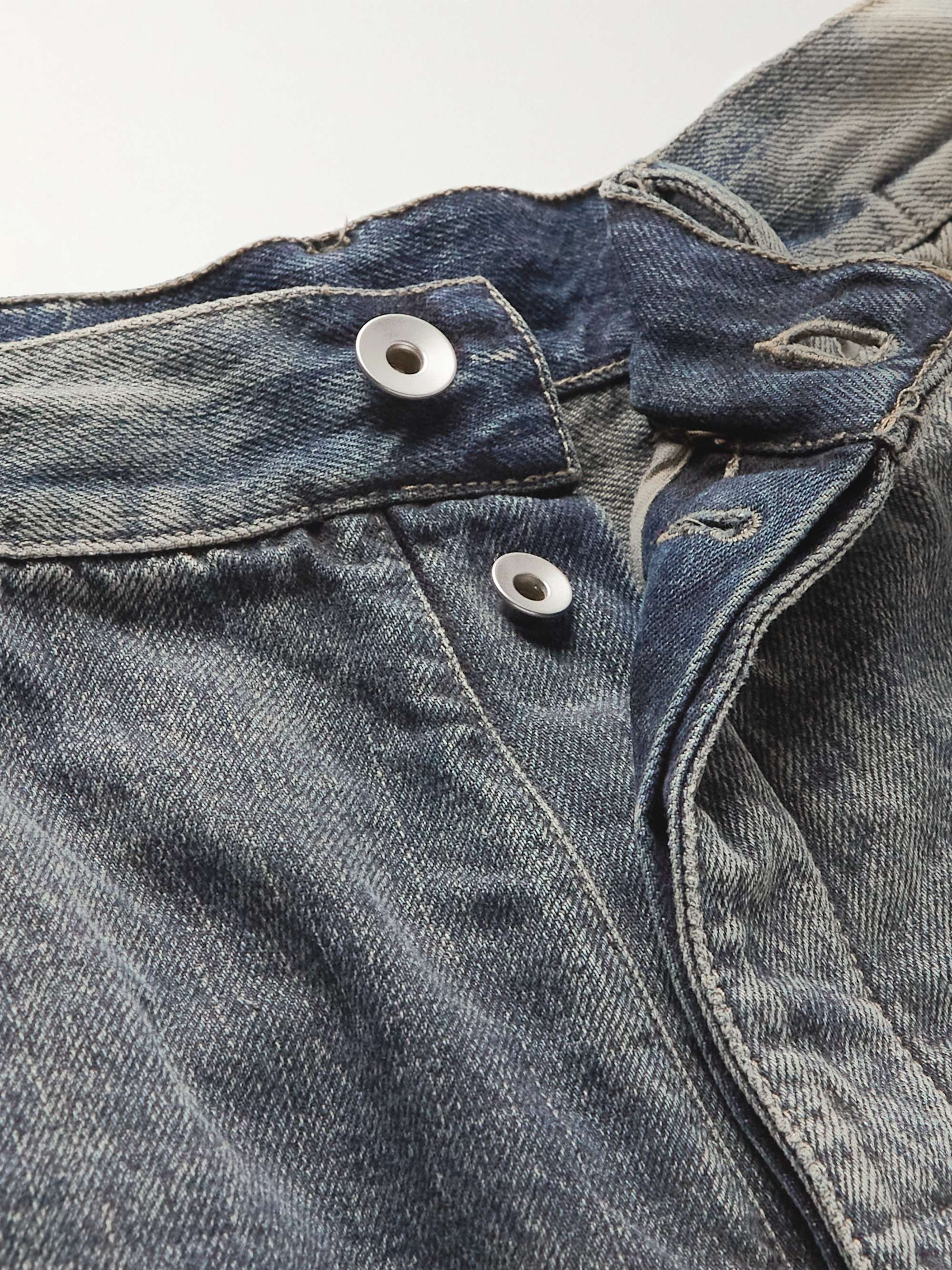 DRKSHDW BY RICK OWENS Bolan Banana Straight-Leg Flared Zip-Embellished Jeans
