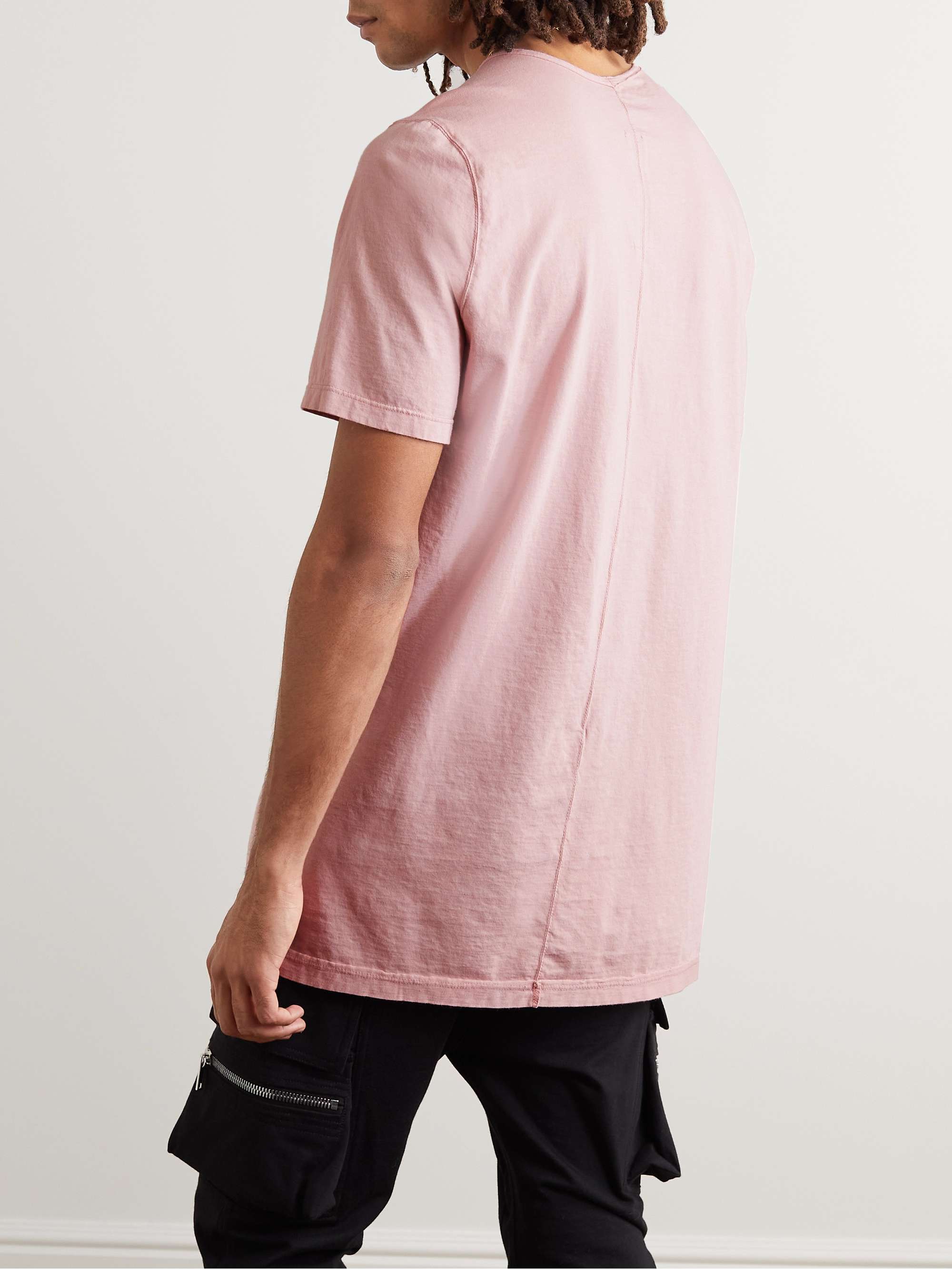 DRKSHDW BY RICK OWENS Level Webbing-Trimmed Panelled Cotton-Jersey T-Shirt