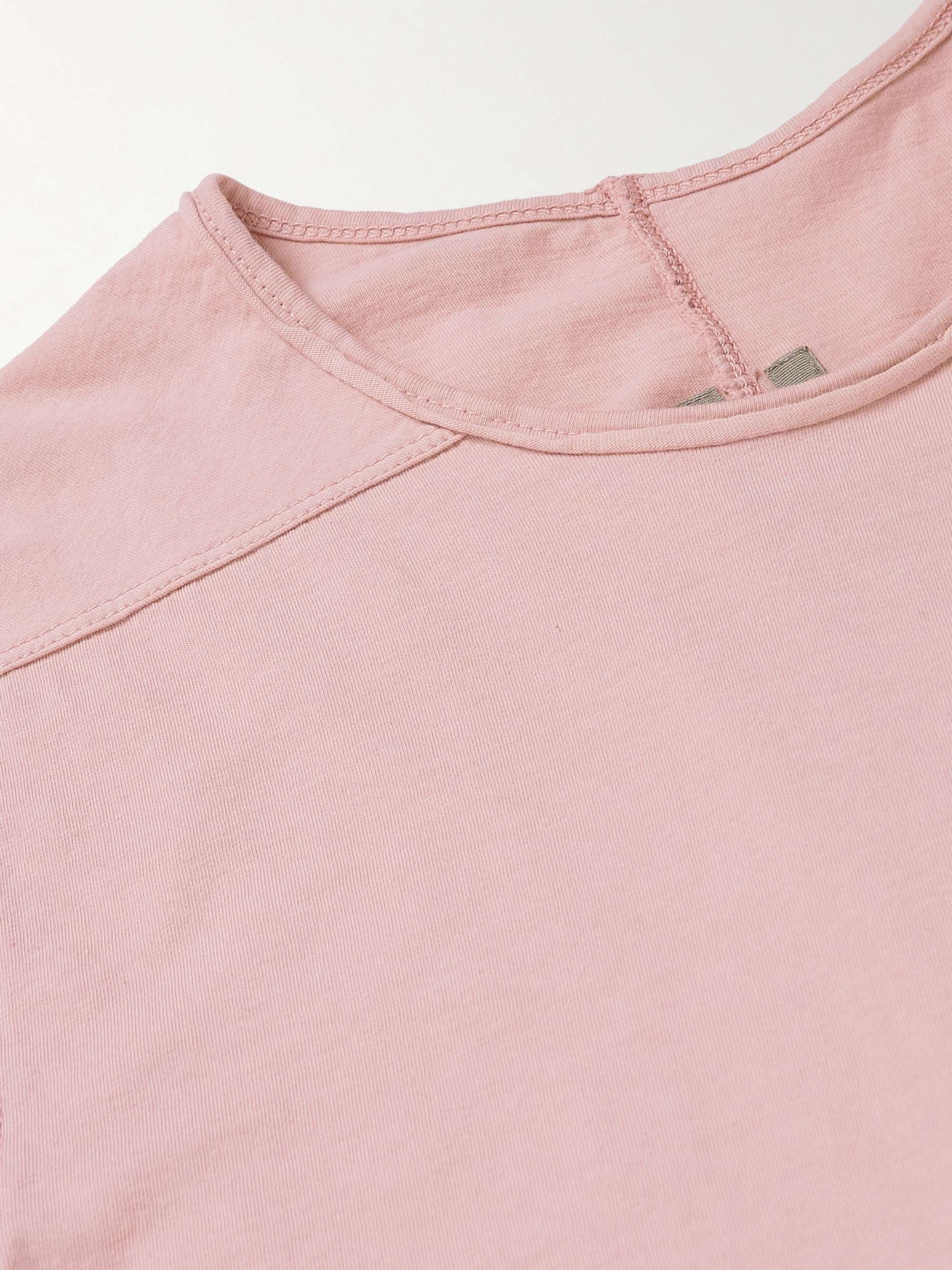 DRKSHDW BY RICK OWENS Level Webbing-Trimmed Panelled Cotton-Jersey T-Shirt