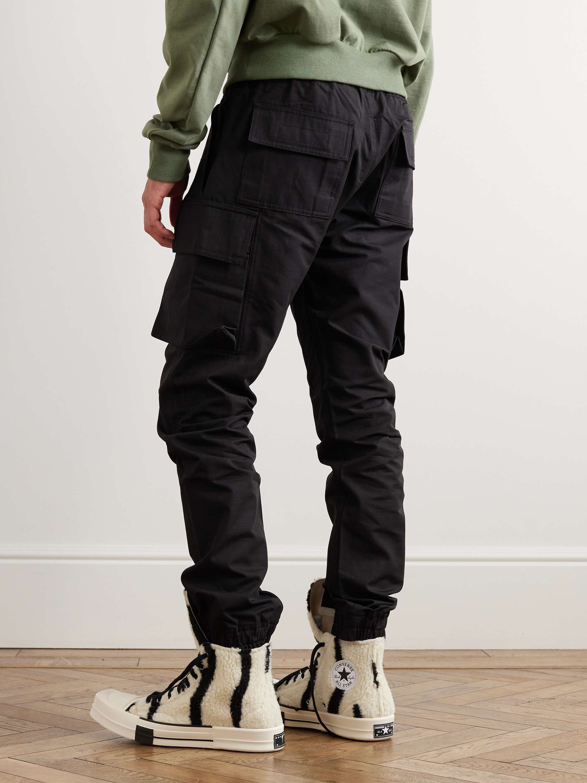 Mastodon Slim-Fit Tapered Cotton-Ripstop Drawstring Cargo Trousers