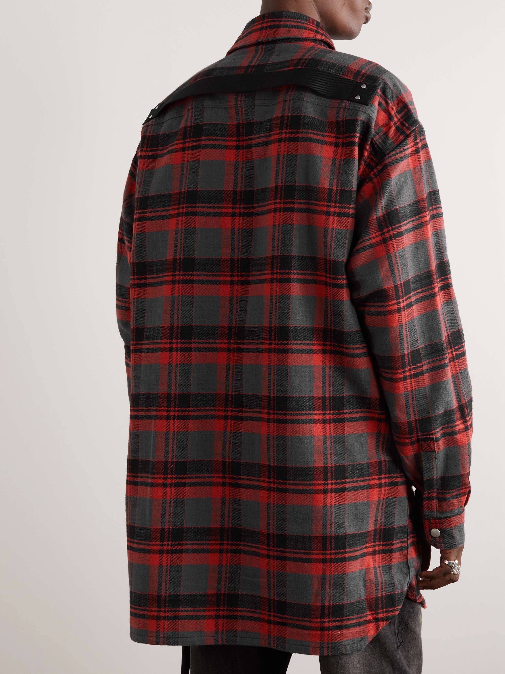 DRKSHDW BY RICK OWENS Jumbo Checked Cotton Overshirt