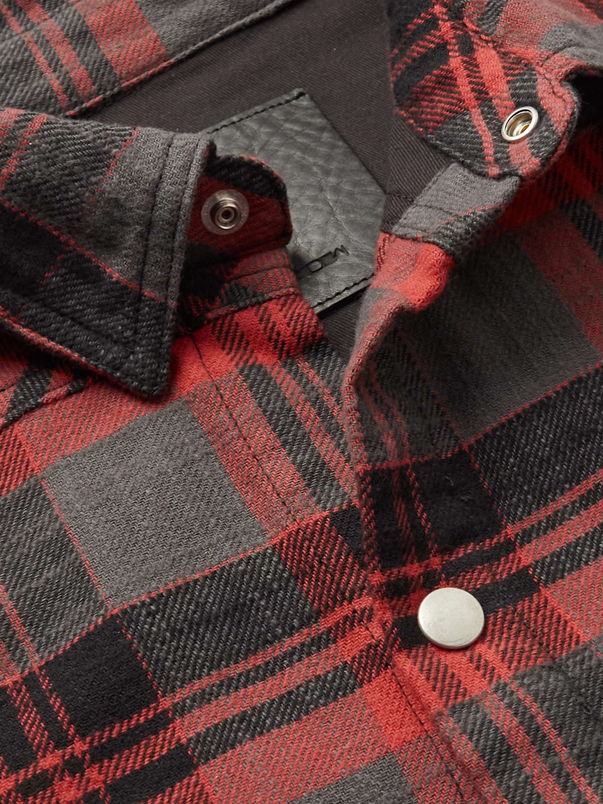 DRKSHDW BY RICK OWENS Jumbo Checked Cotton Overshirt