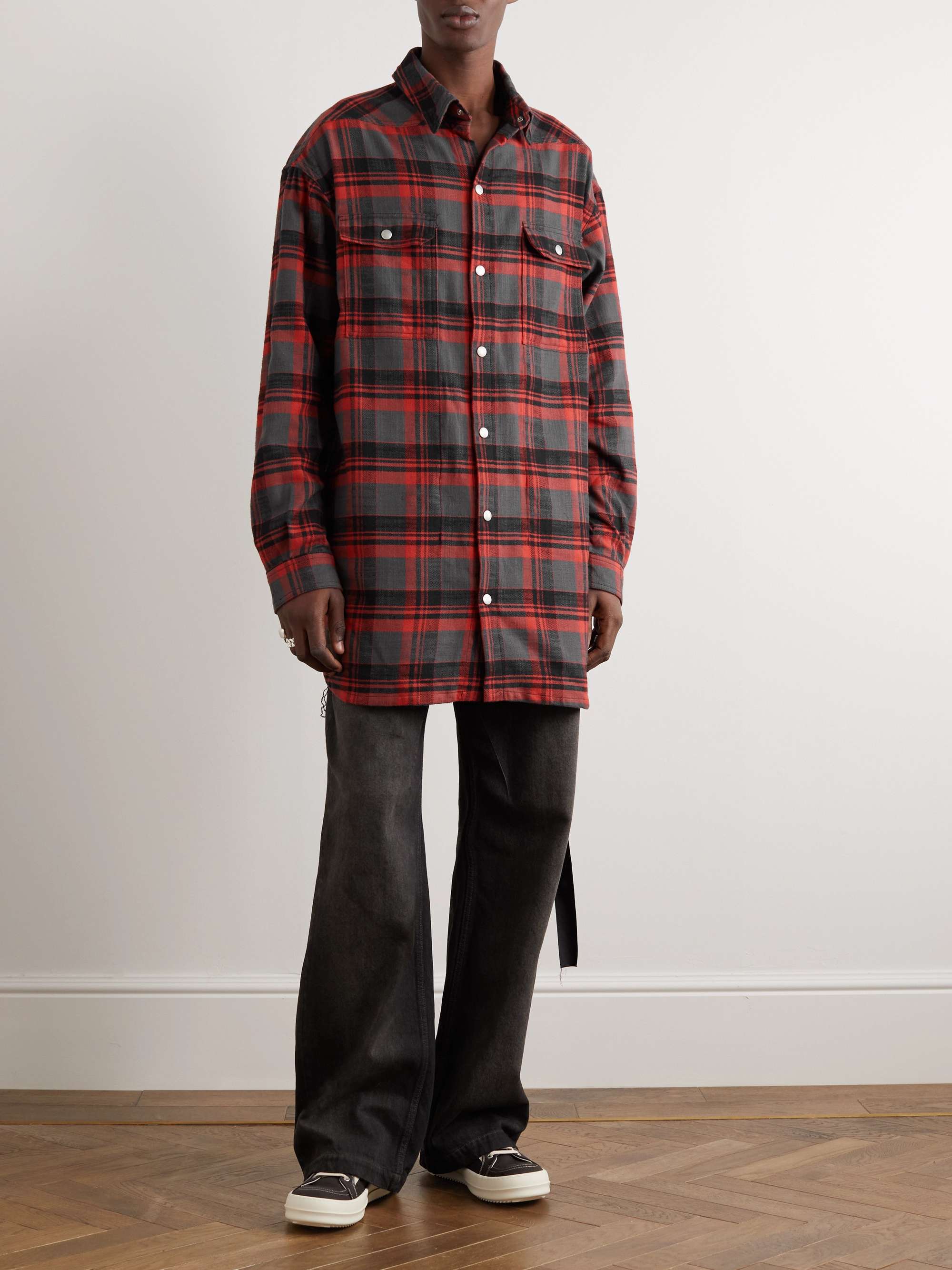 Jumbo Checked Cotton Overshirt