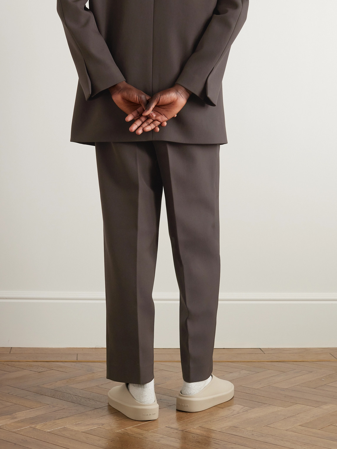  Fear Of God - Eternal Straight-leg Virgin Wool And Cotton-blend Twill Trousers - Men - Brown - It 46 